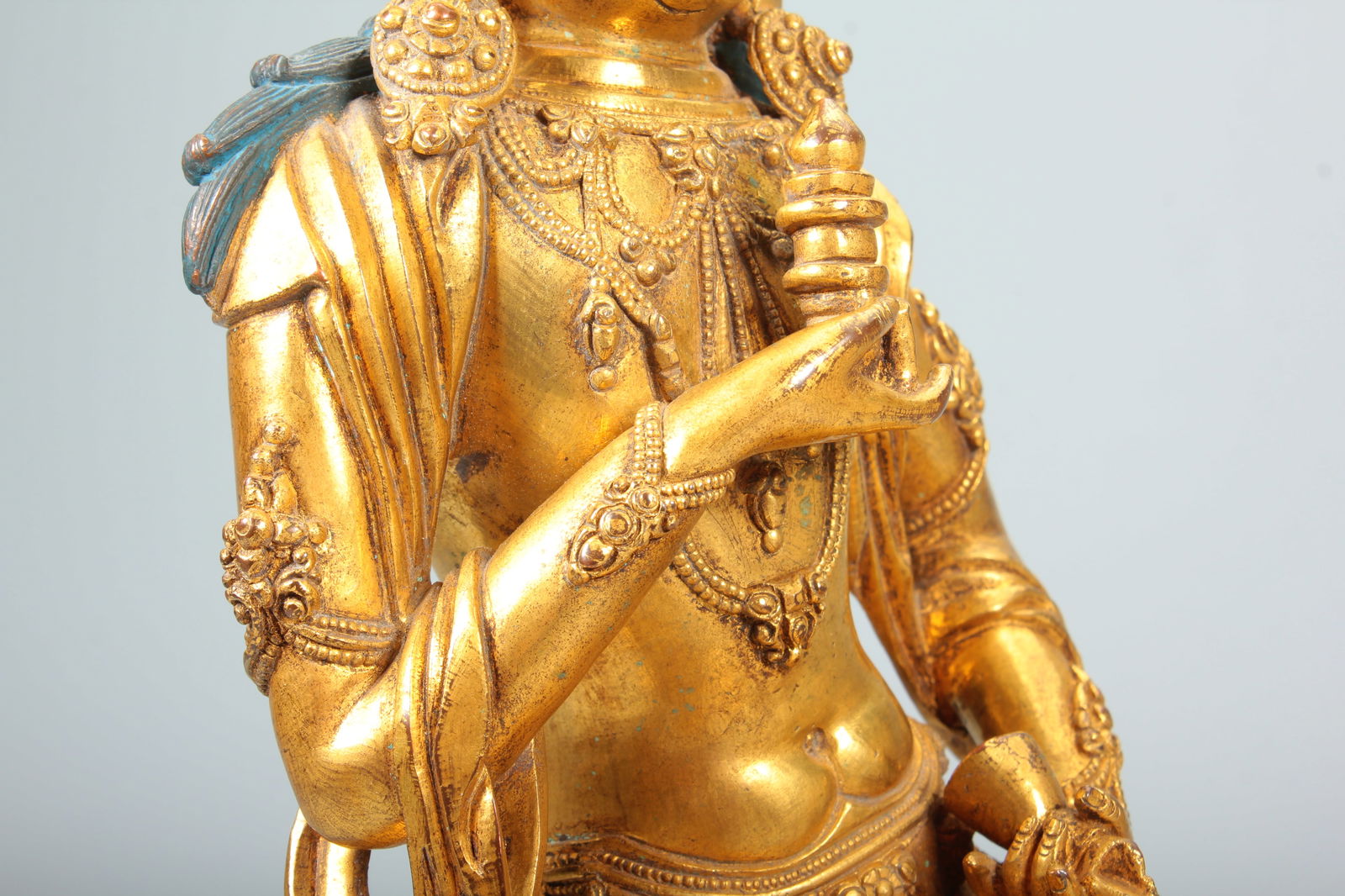 A COPPER GILT VAJRASATTVA STATUE - 14
