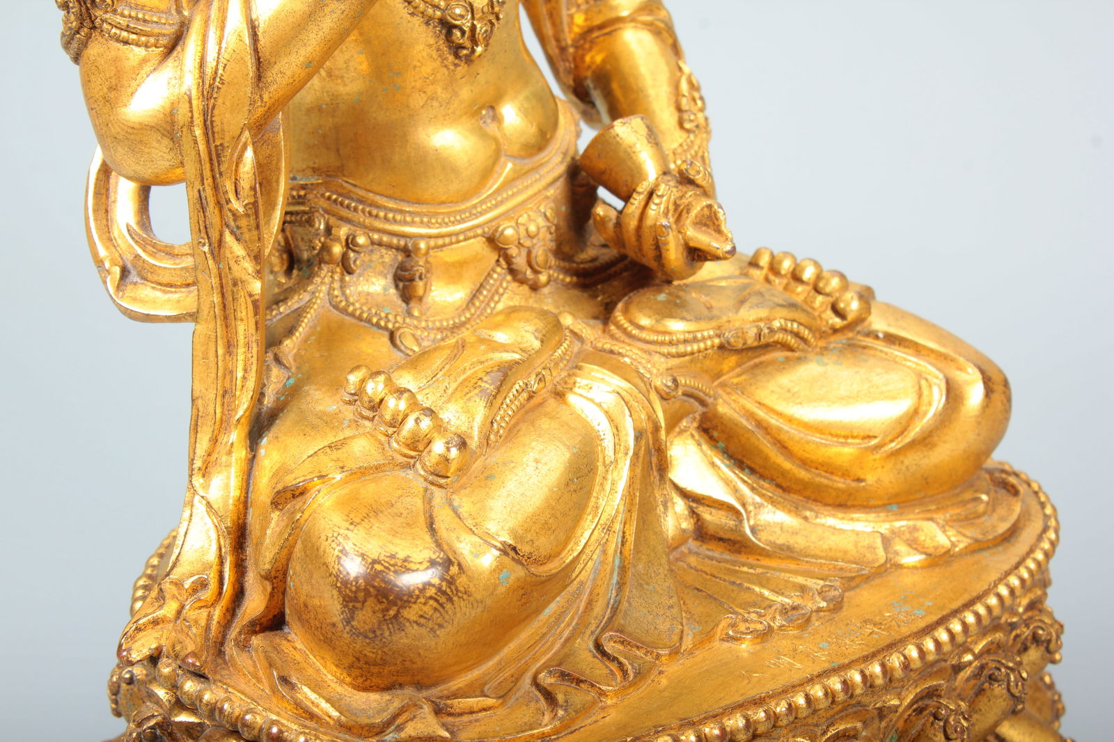 A COPPER GILT VAJRASATTVA STATUE - 15