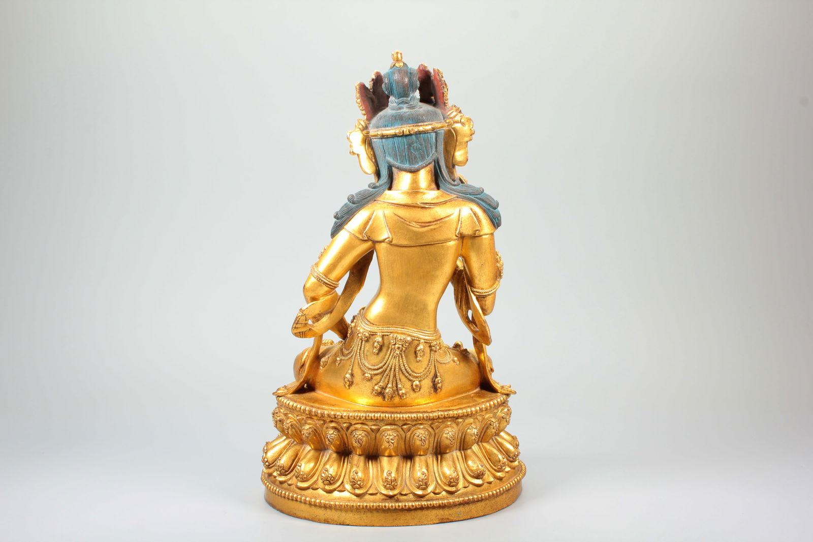 A COPPER GILT VAJRASATTVA STATUE - 17