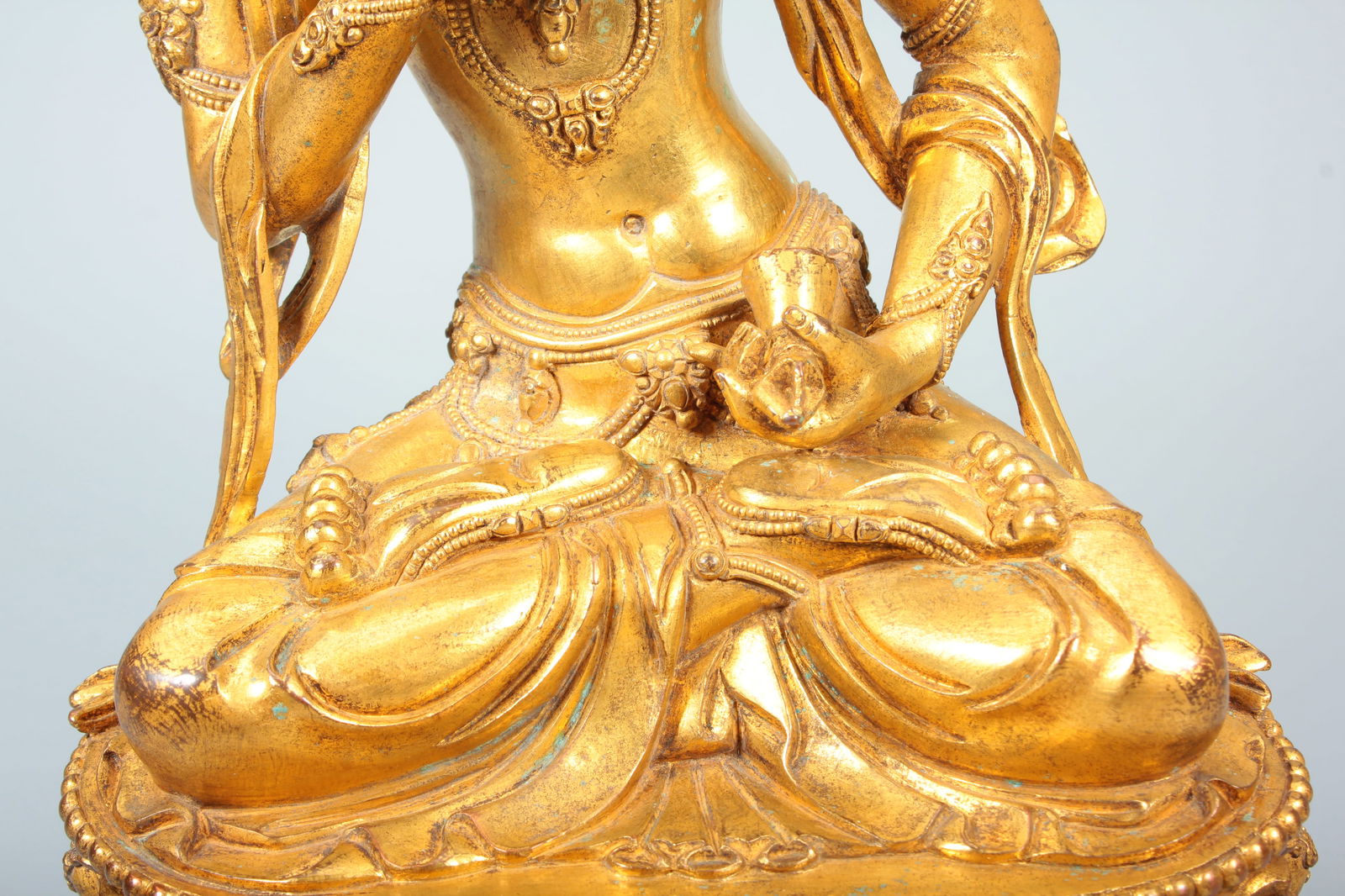 A COPPER GILT VAJRASATTVA STATUE - 5