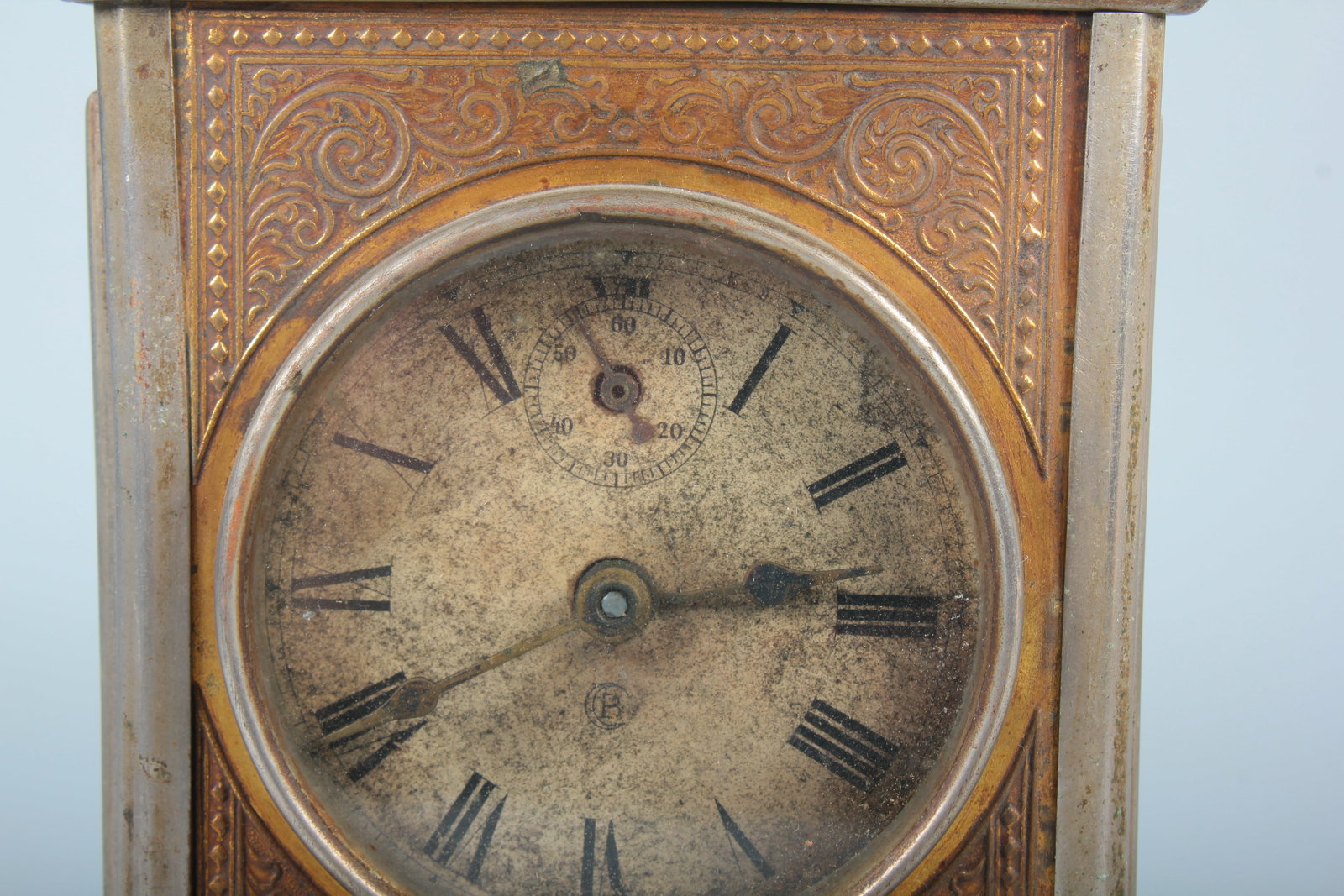 A COPPER DESK CLOCK - 3