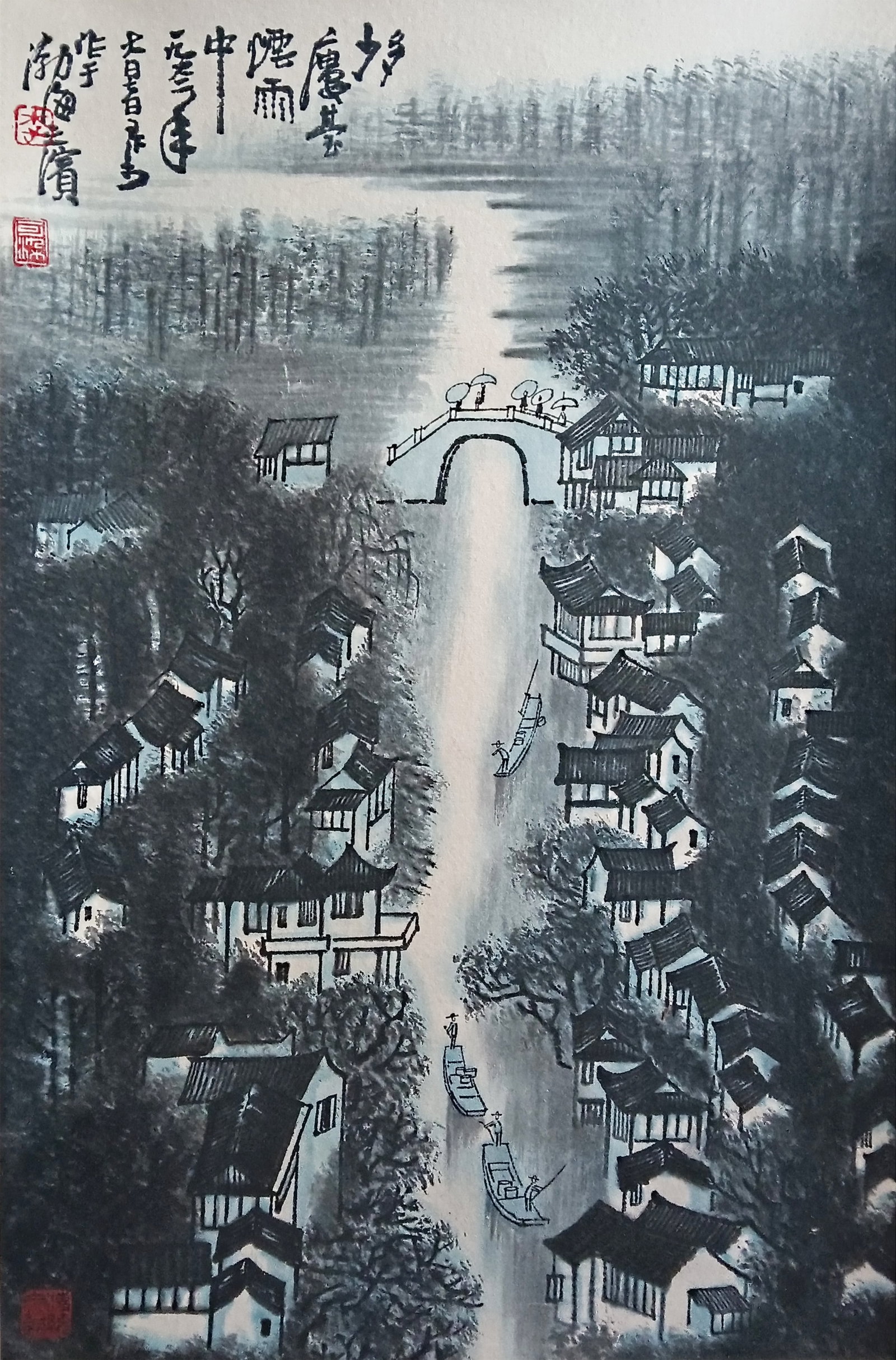 A CHINESE HAND PAINTING WITH THE MARK OF LI KERAN: A CHINESE HAND PAINTING WITH THE MARK OF LI KERAN 71*47CM