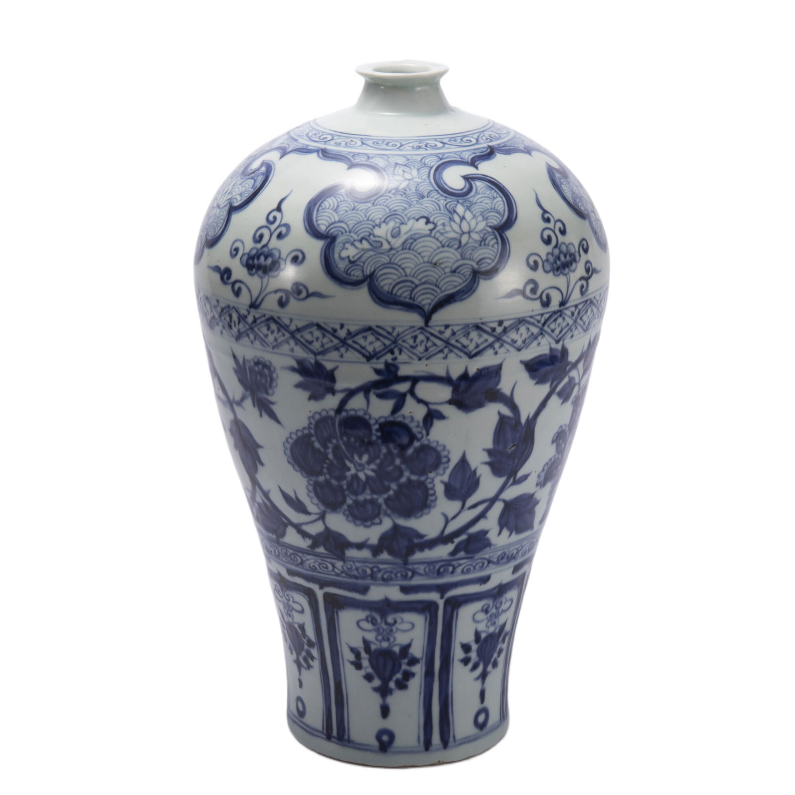 Blue and White Flower Pattern Porcelain Vase (1 of 10)