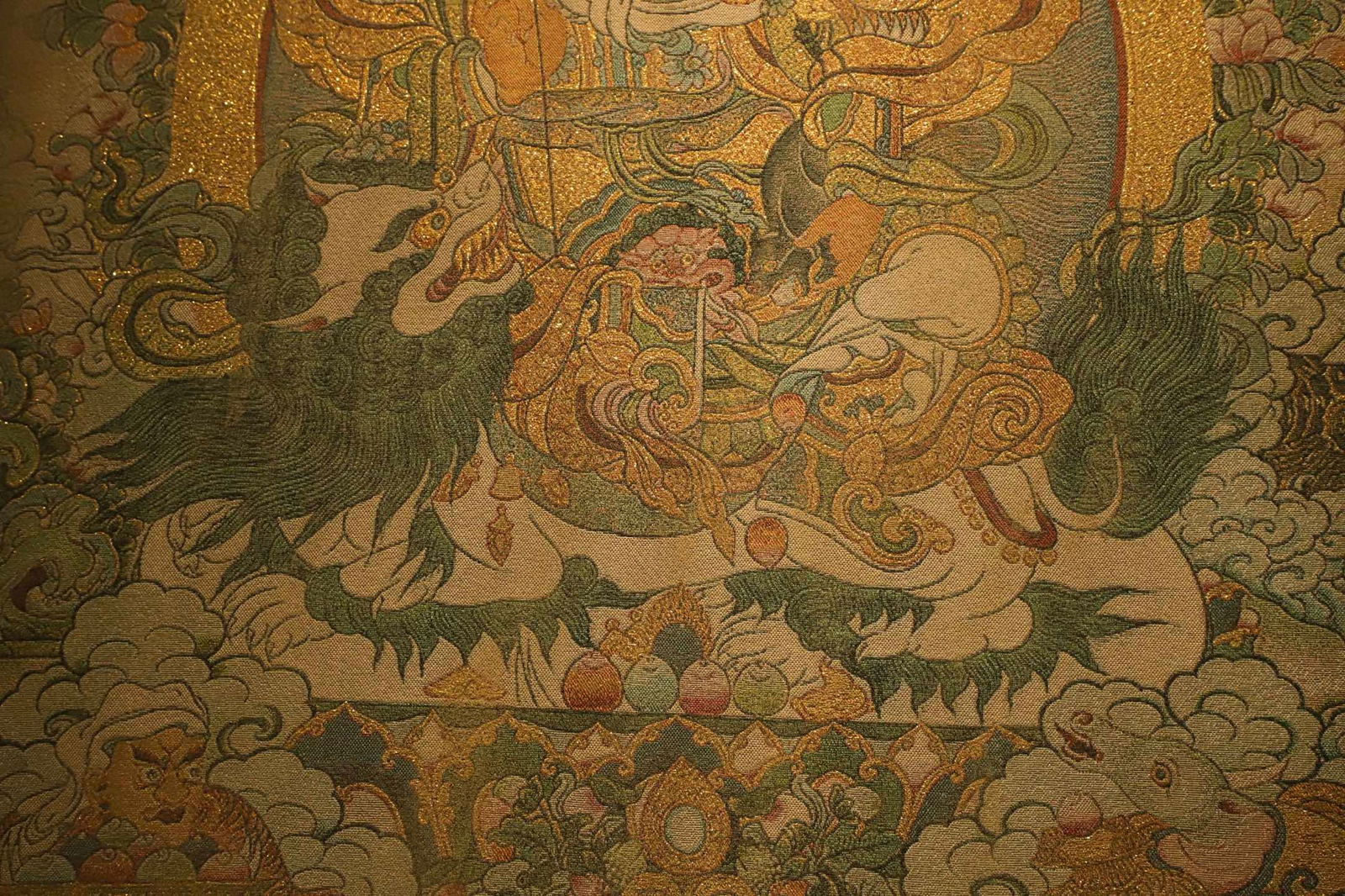 Silk Embroidery kuberd Pattern Tangka - 6