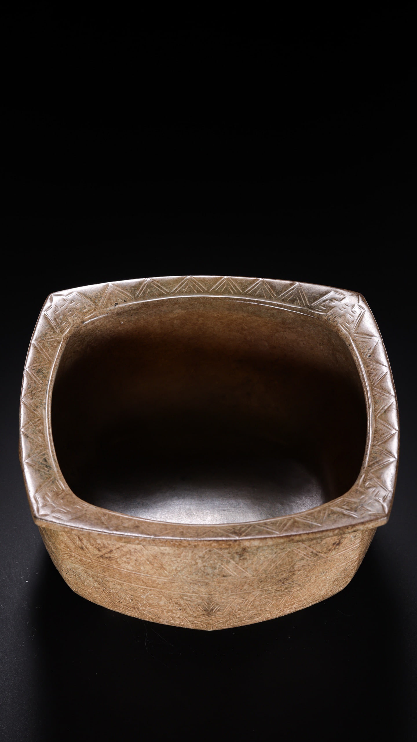 Jade Carved Beast Face Pattern Pot - 5