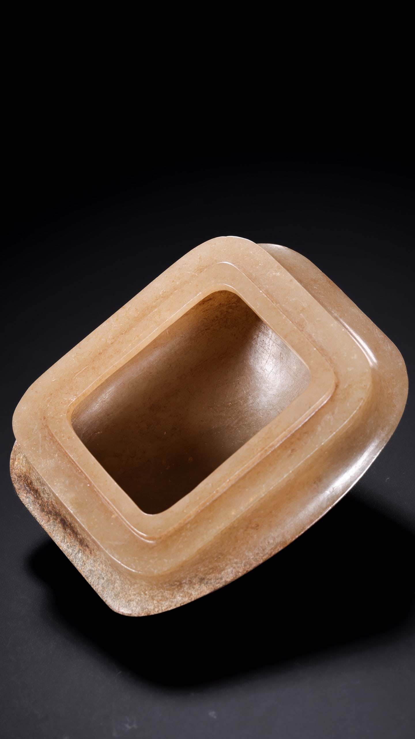 Jade Carved Beast Face Pattern Pot - 9