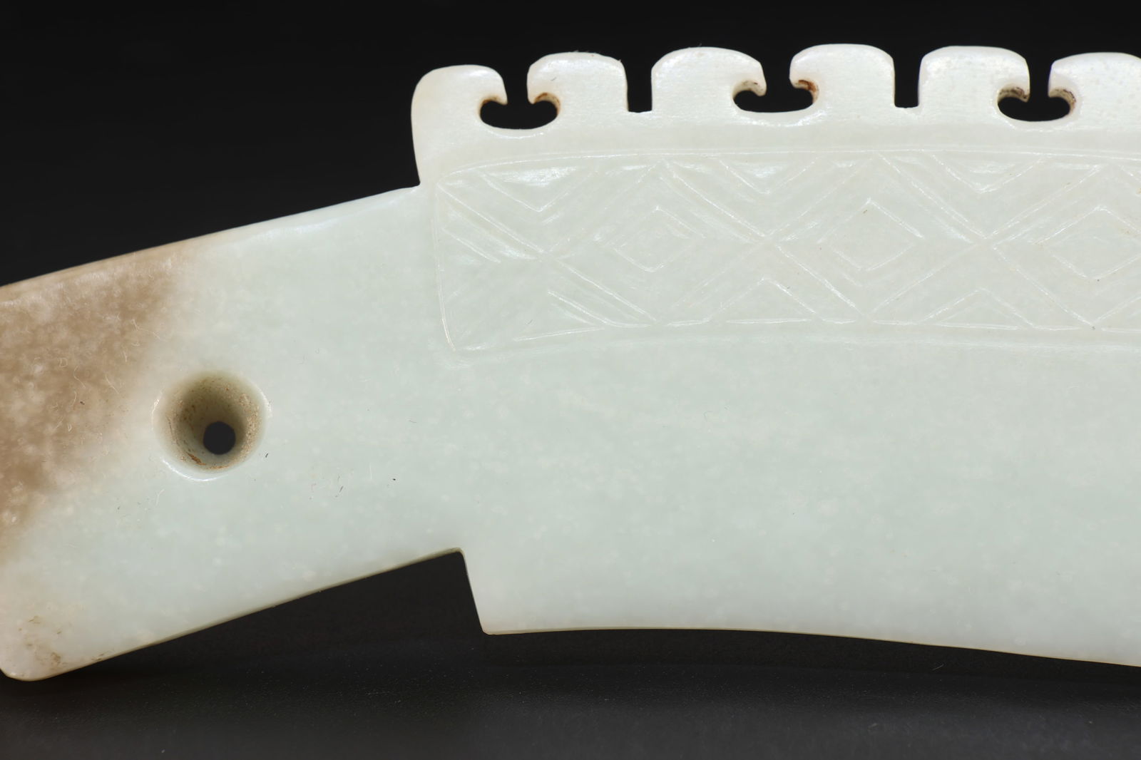 Jade Carved Cloud Pattern Broadsword - 6