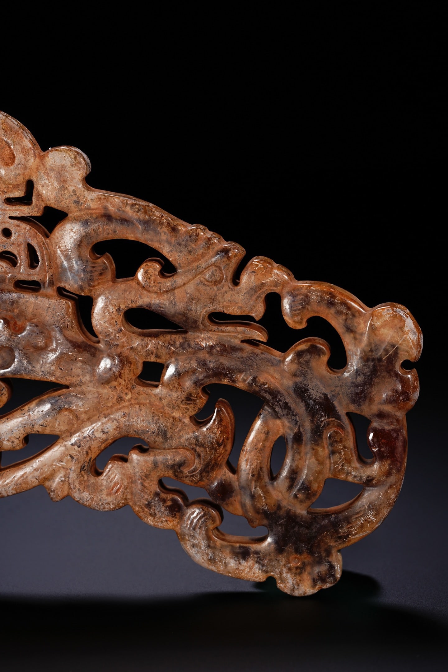 Jade Carved Dragon Pattern Bi - 5