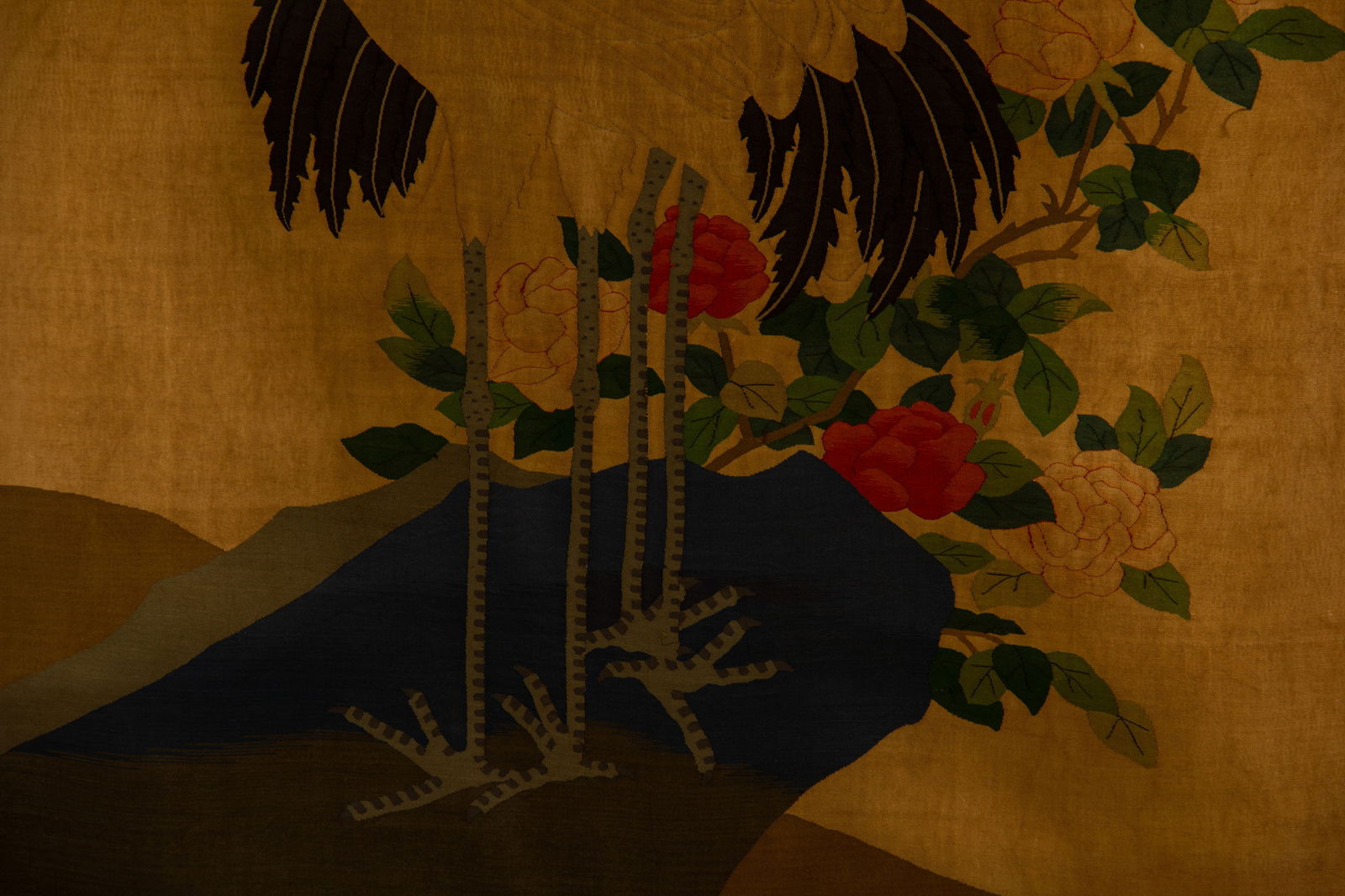 Silk Crane and Peach Pattern Embroidery - 5