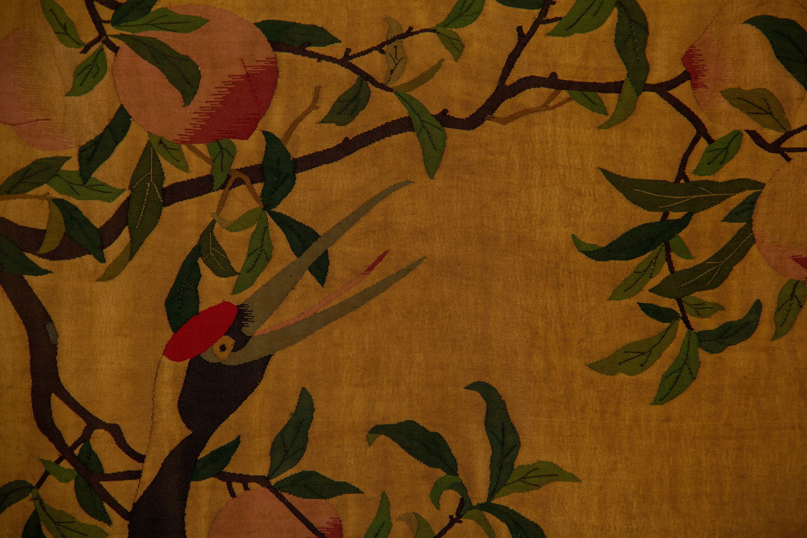 Silk Crane and Peach Pattern Embroidery - 8