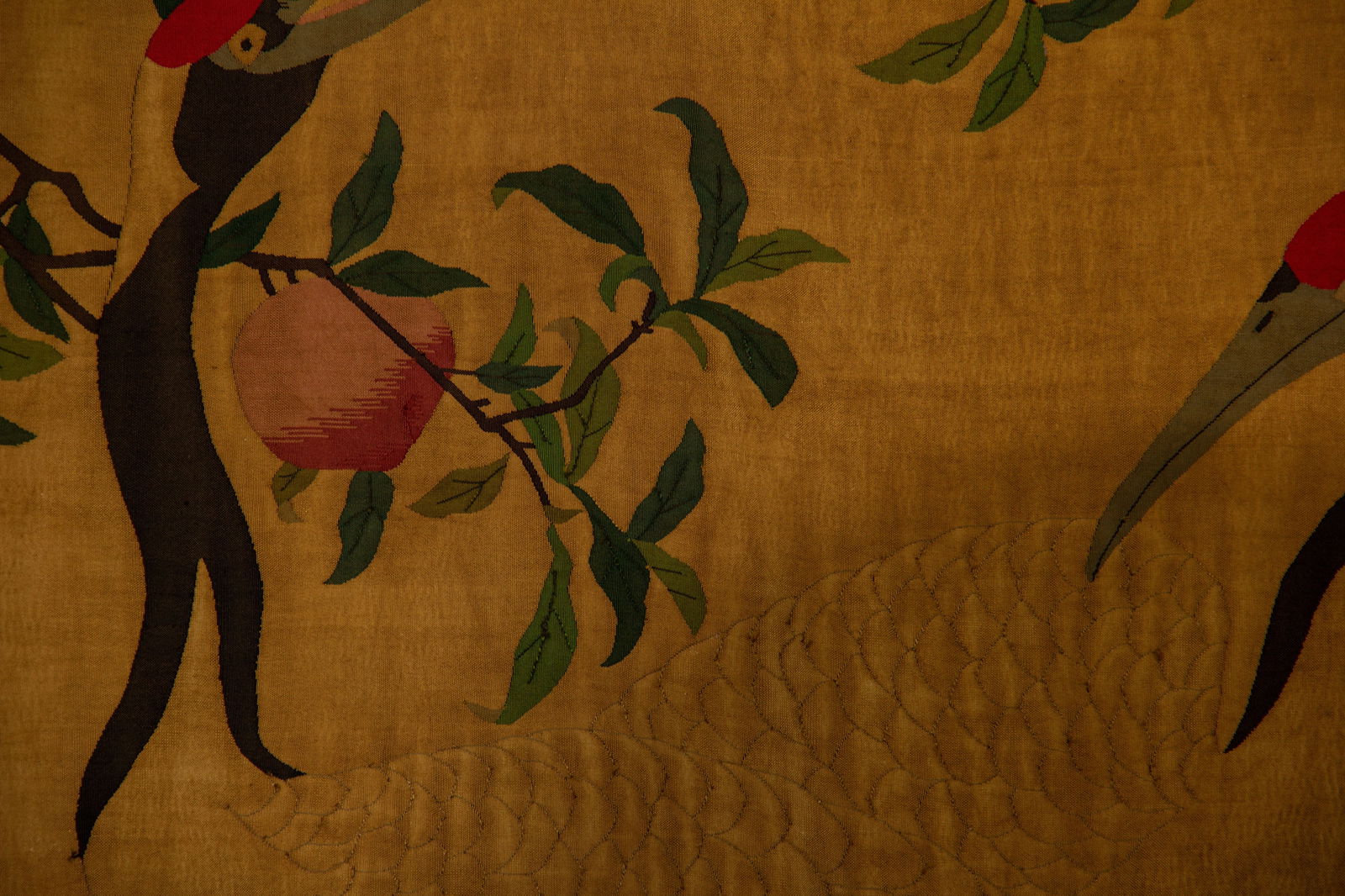 Silk Crane and Peach Pattern Embroidery - 9