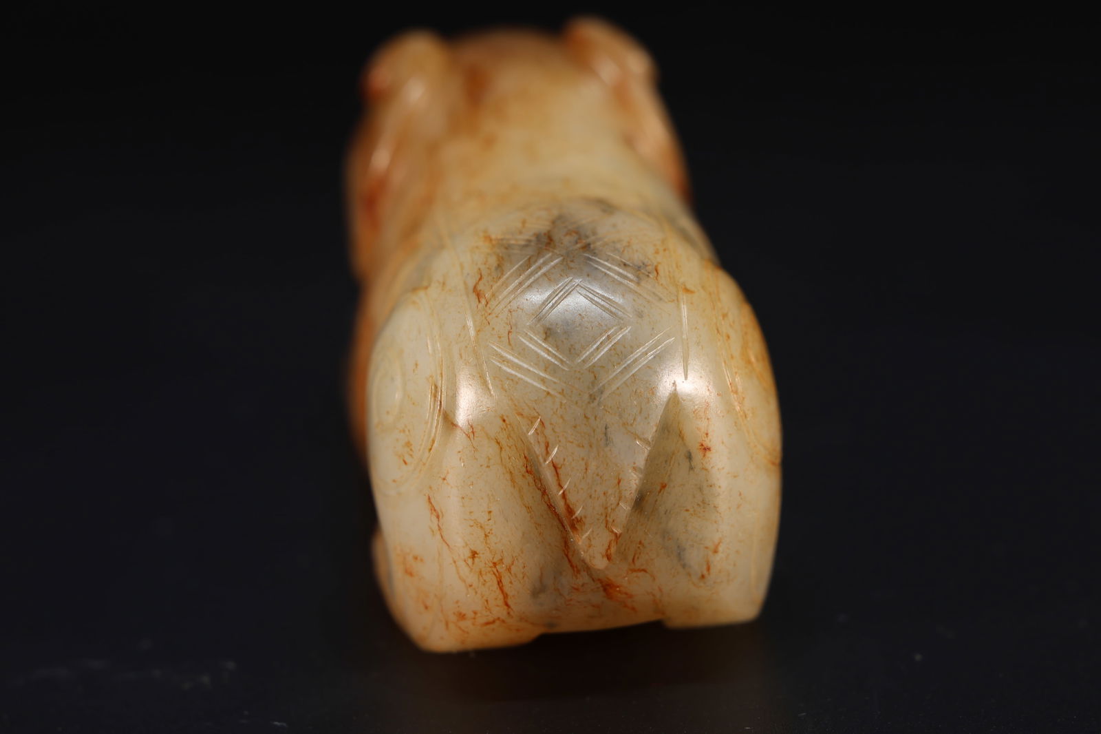 Jade Carved Beast Face Pattern Beast Shape Ornament - 4