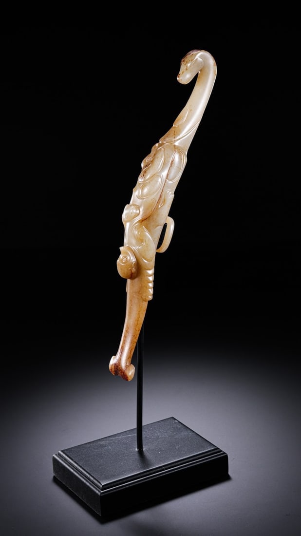 Jade Carved Dragon Shape Belt Hook - 5