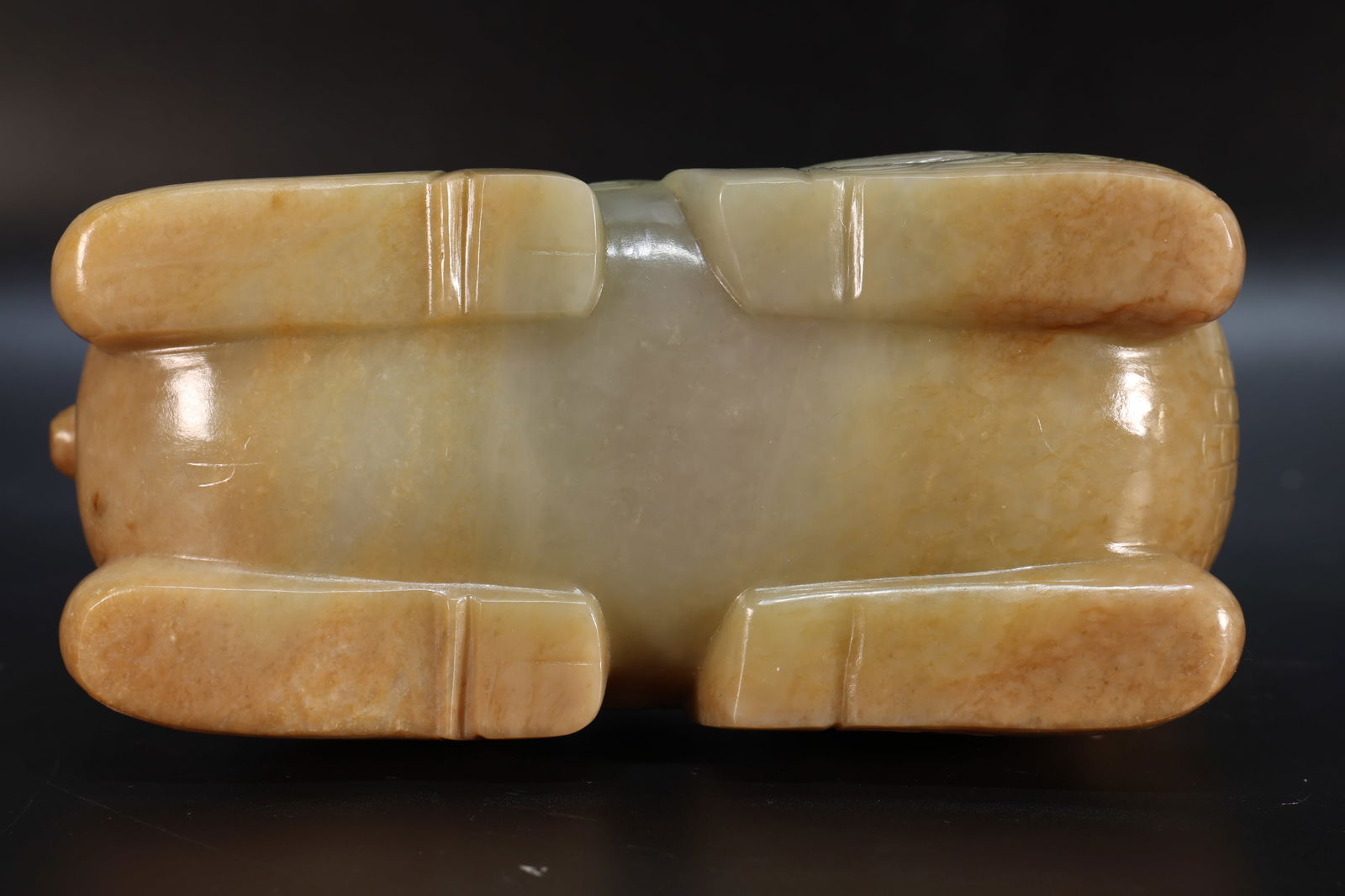 Jade Carved Beast Face Pattern Ram Shape Figure - 12