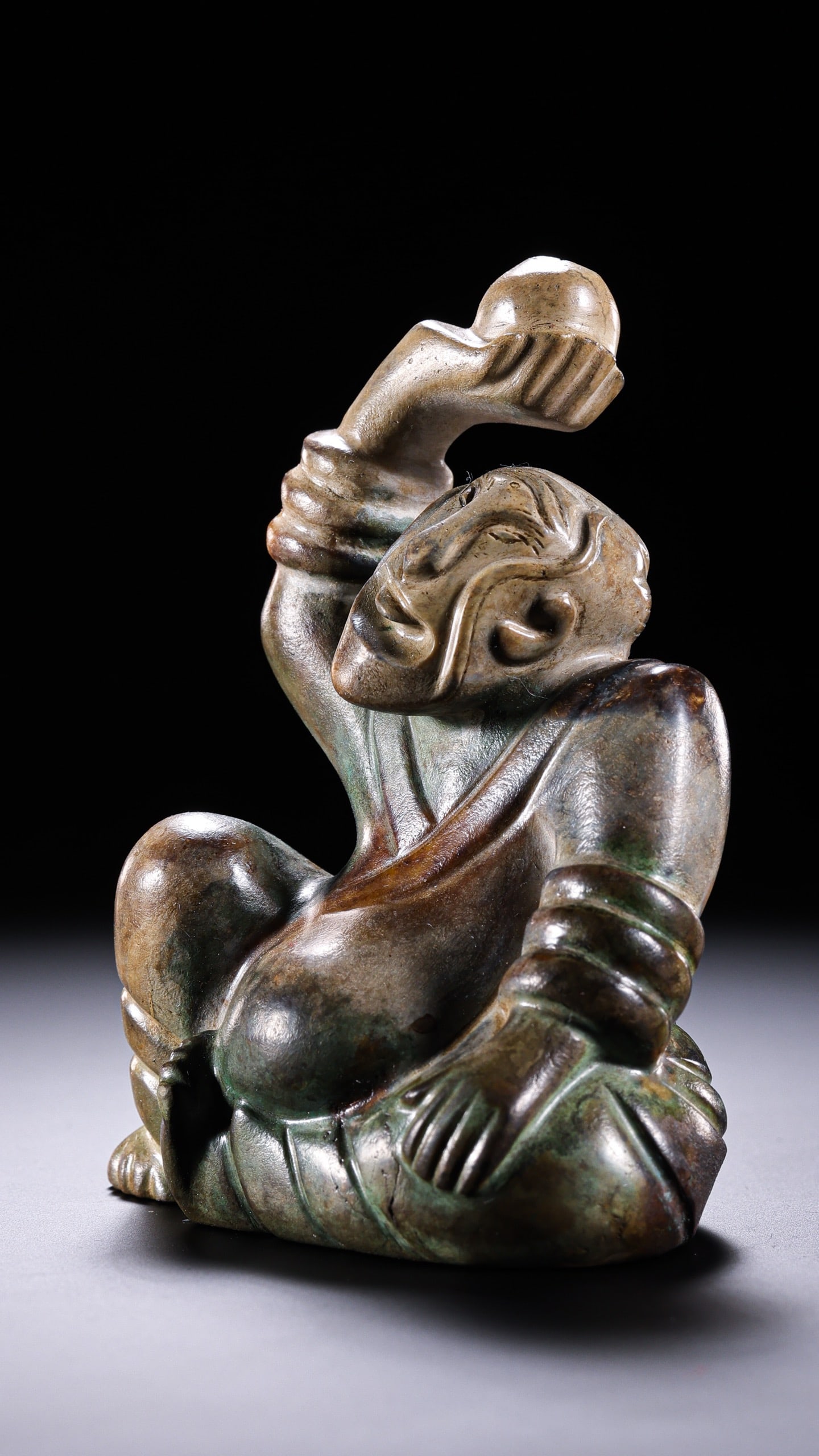 Jade Carved Character Shape Ornament - 2