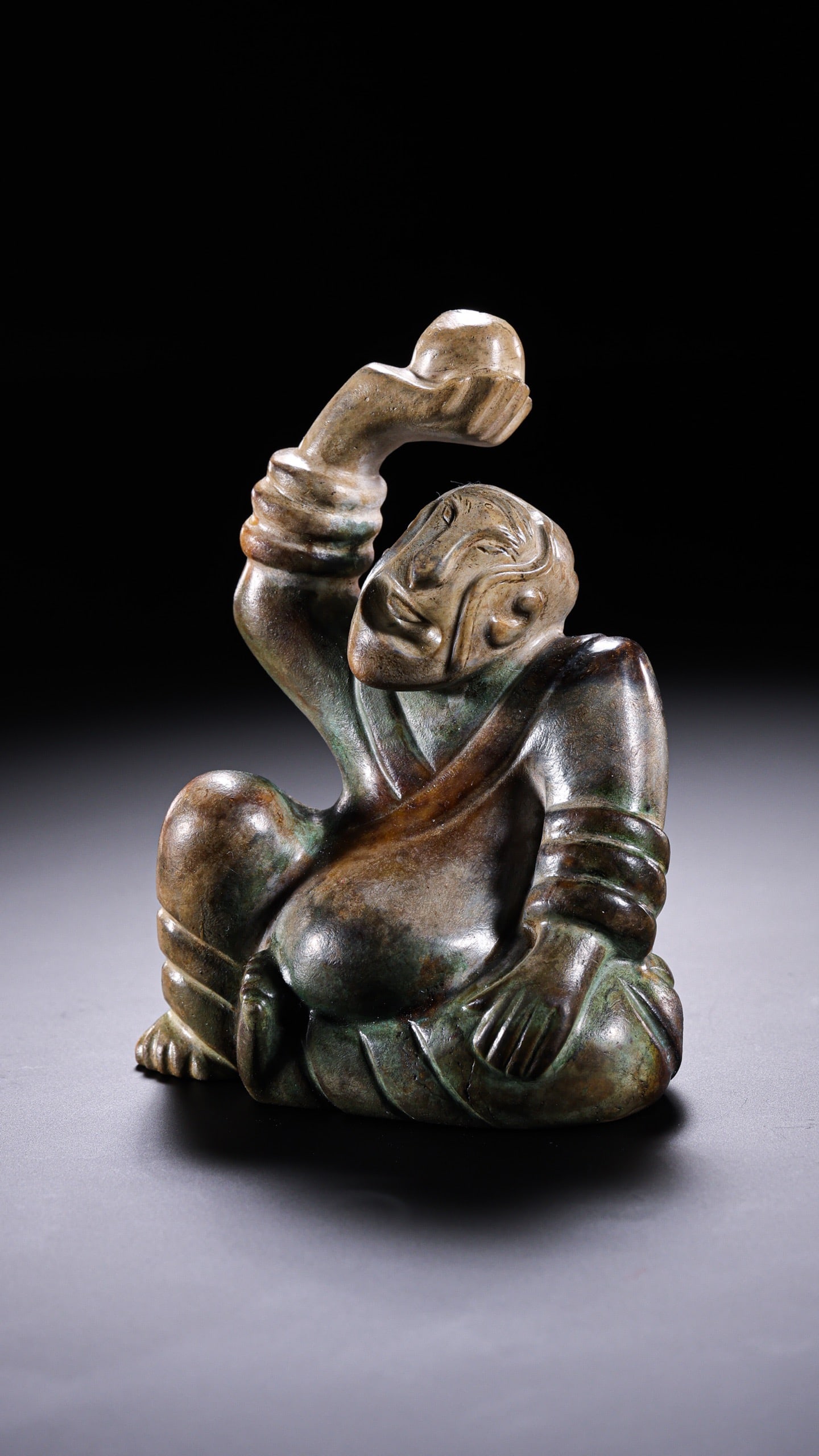 Jade Carved Character Shape Ornament - 3