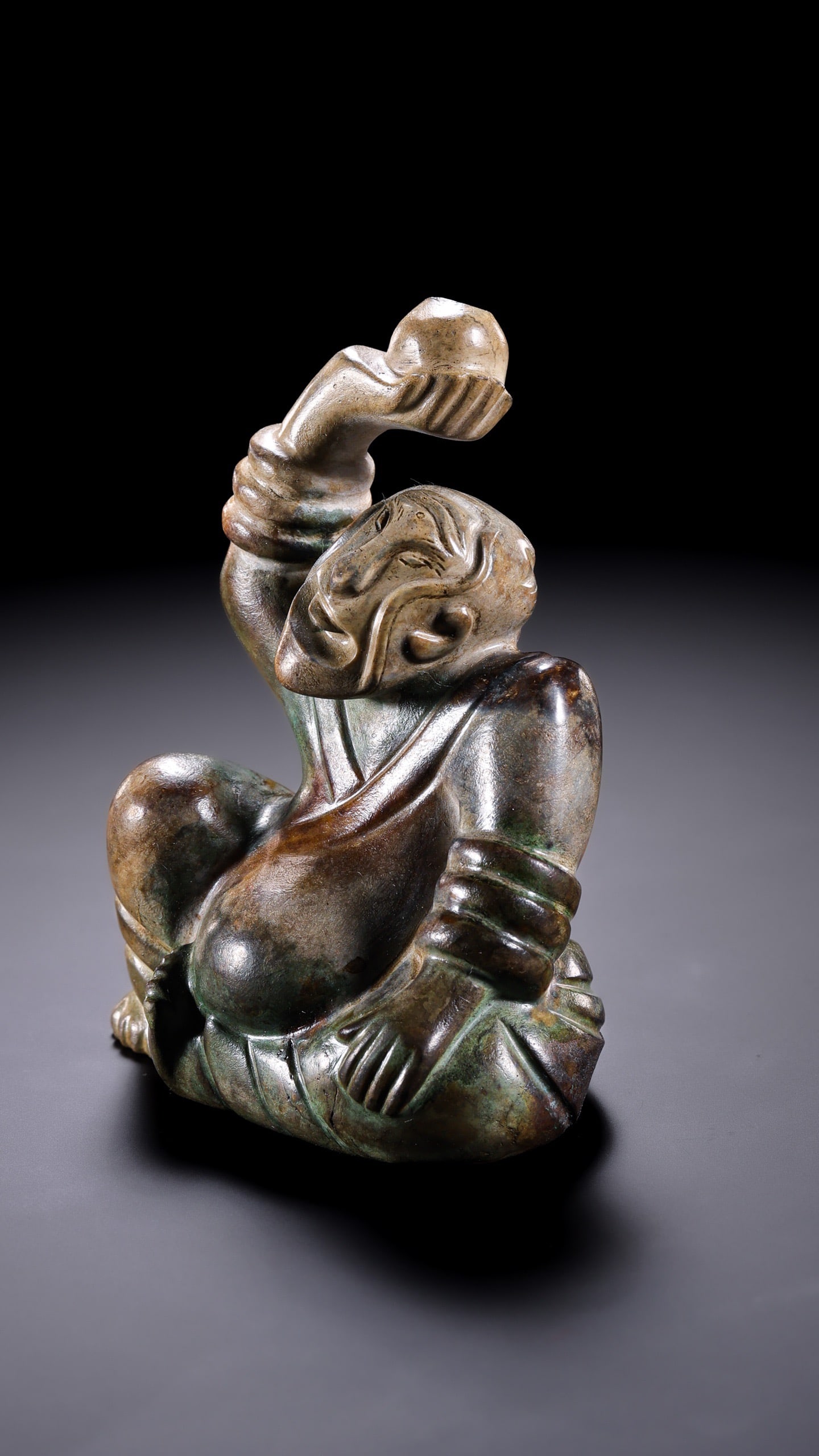 Jade Carved Character Shape Ornament - 4