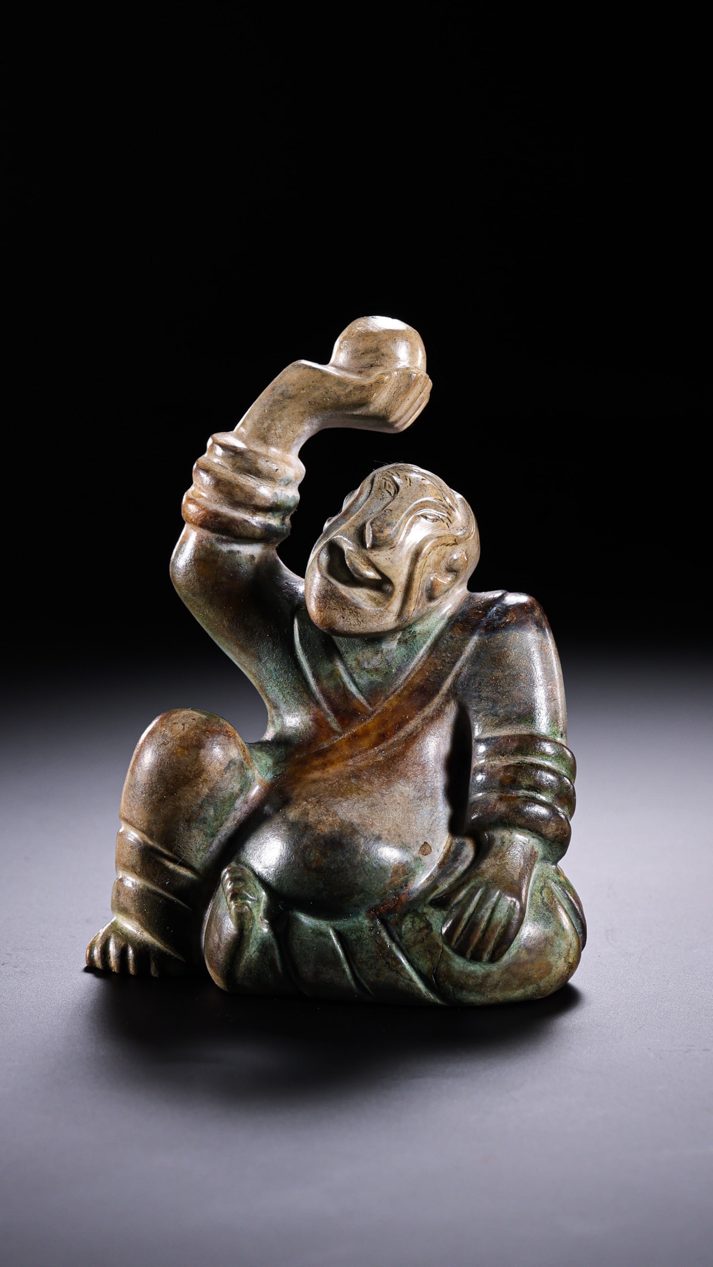 Jade Carved Character Shape Ornament - 9