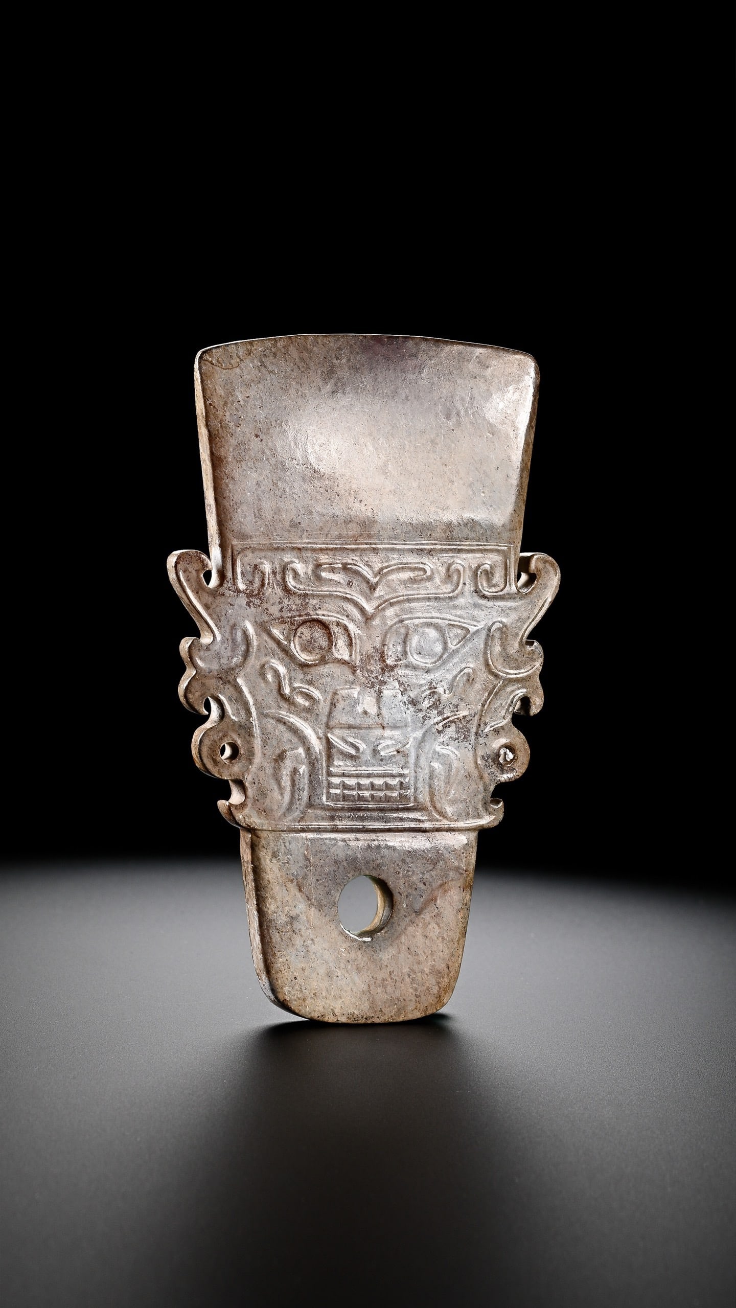 Jade Carved Beast Face Pattern Ornament - 7