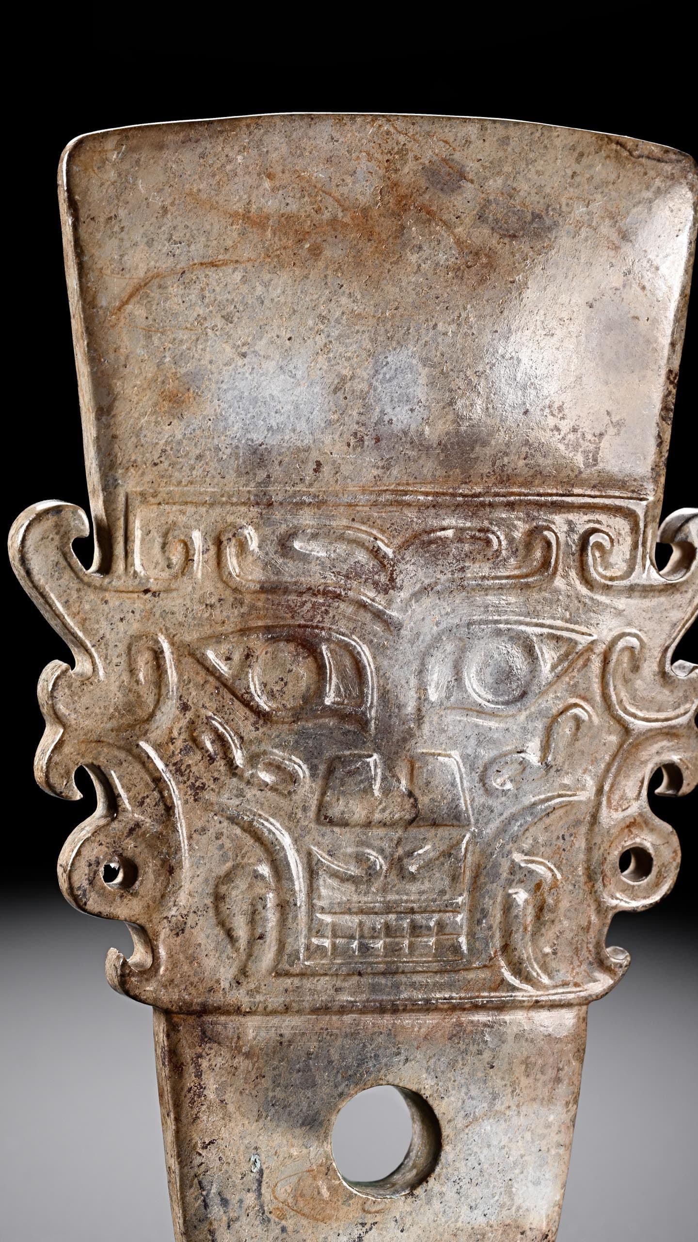 Jade Carved Beast Face Pattern Ornament - 9