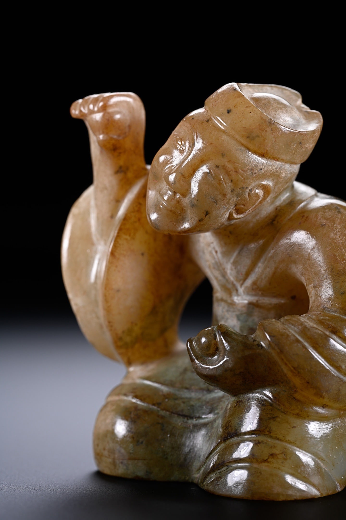 Jade Carved Character Shape Ornament - 10