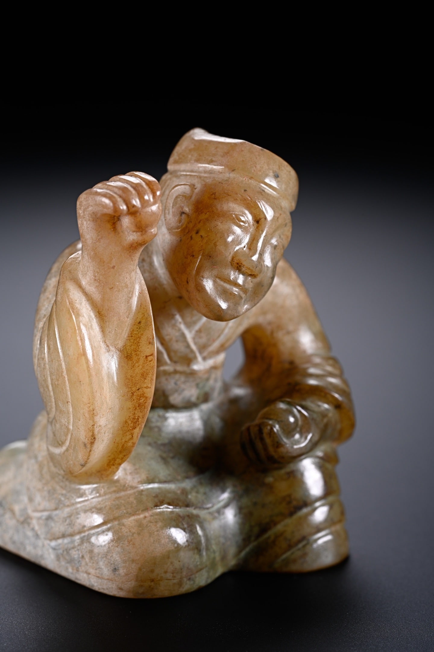 Jade Carved Character Shape Ornament - 8