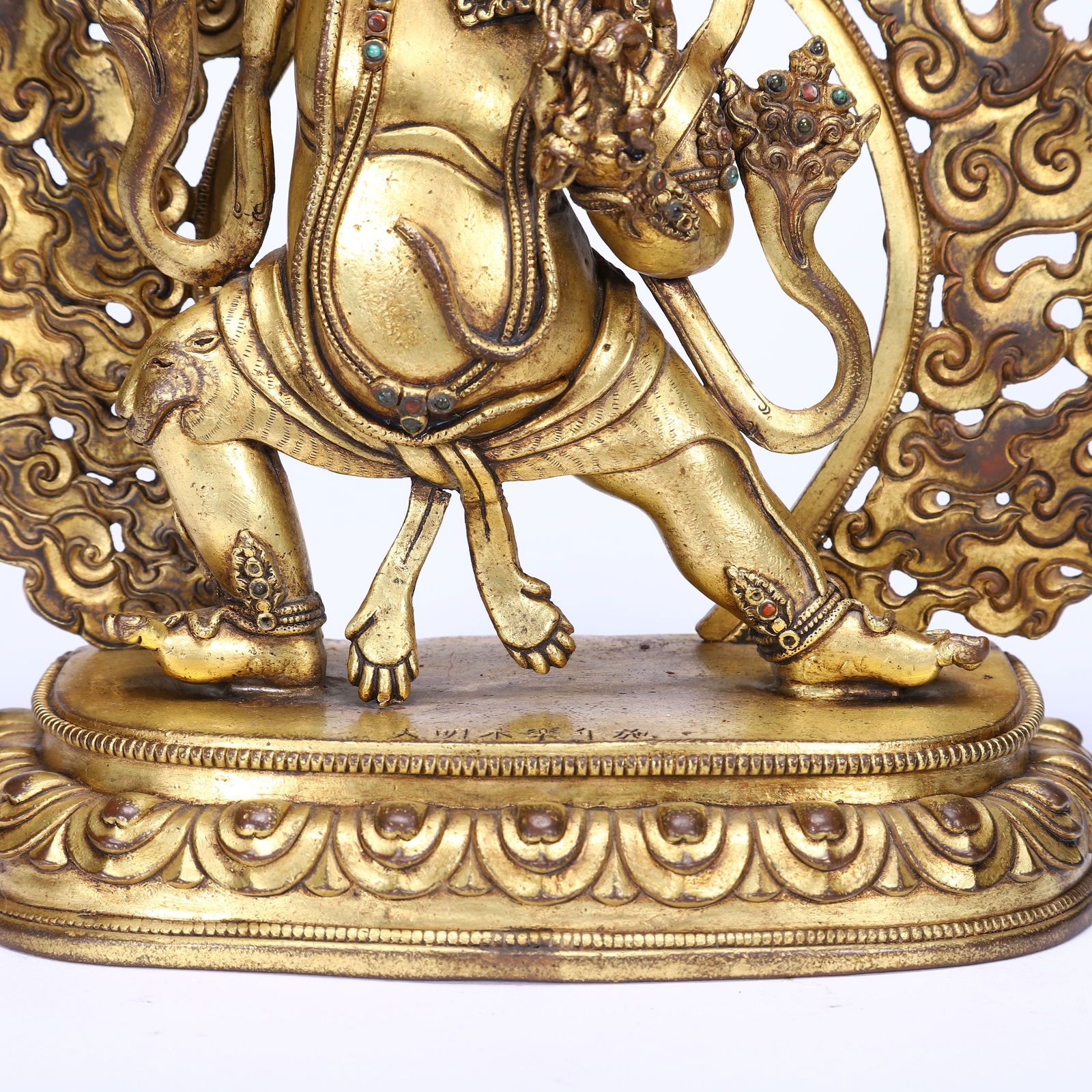 Gilt Bronze Vajrapani Figure - 3