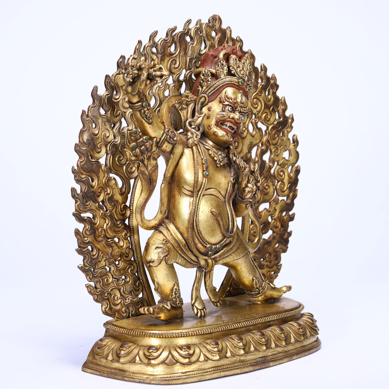 Gilt Bronze Vajrapani Figure - 5