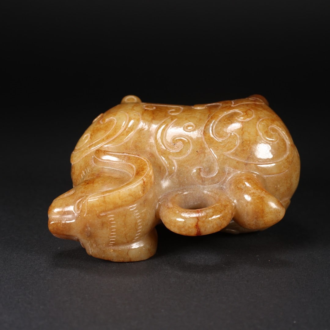 Jade Carved Ram Shape Ornament - 7