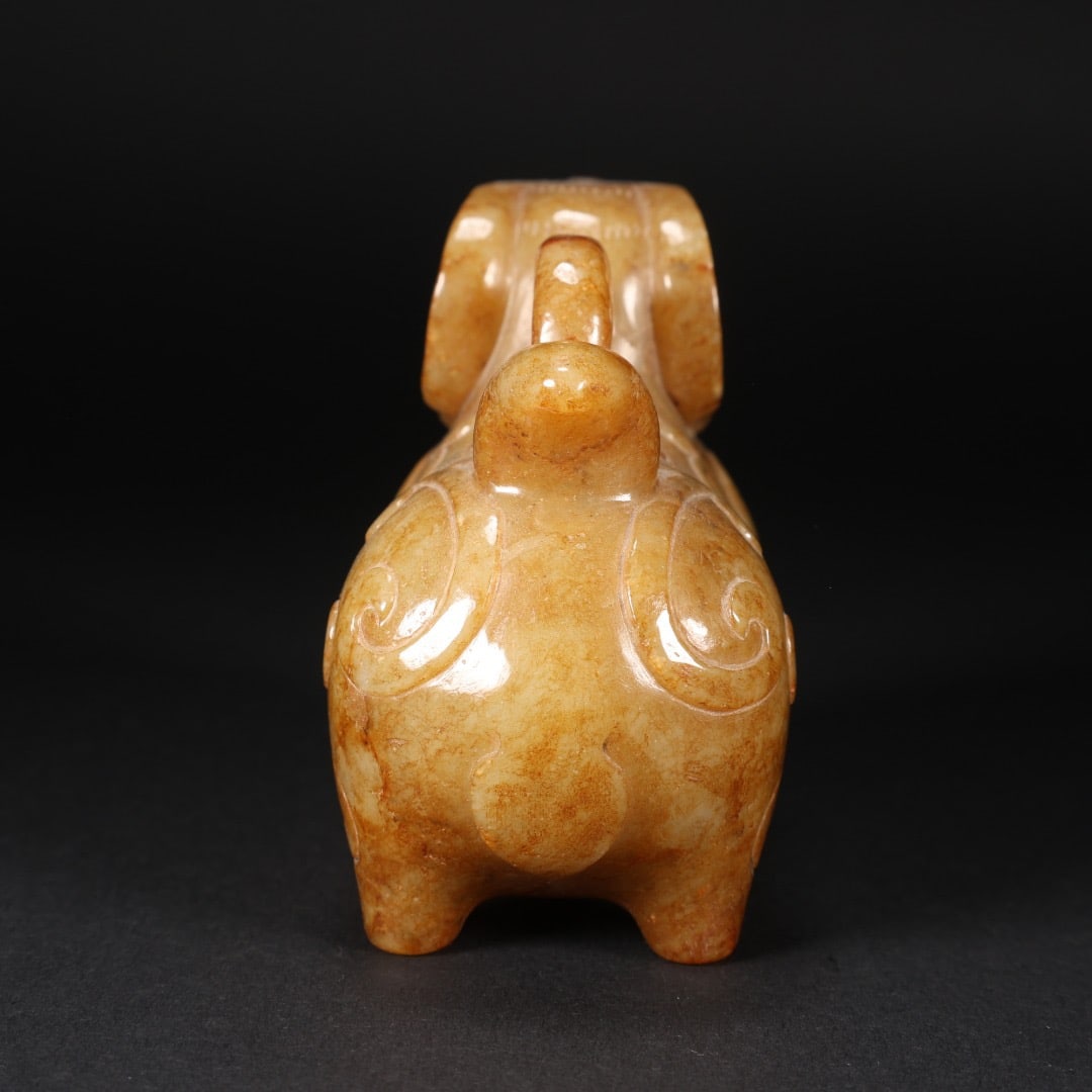 Jade Carved Ram Shape Ornament - 9