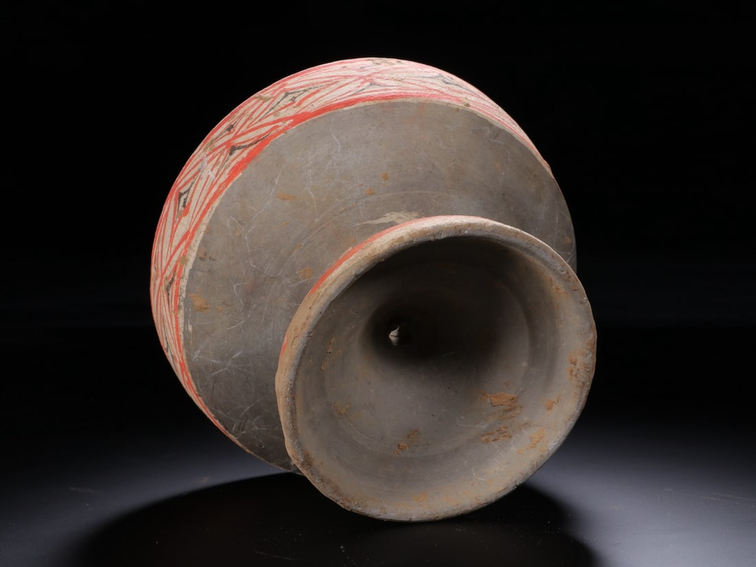 Pottery Colour Painted Flower Pattern Incense Burner - 7