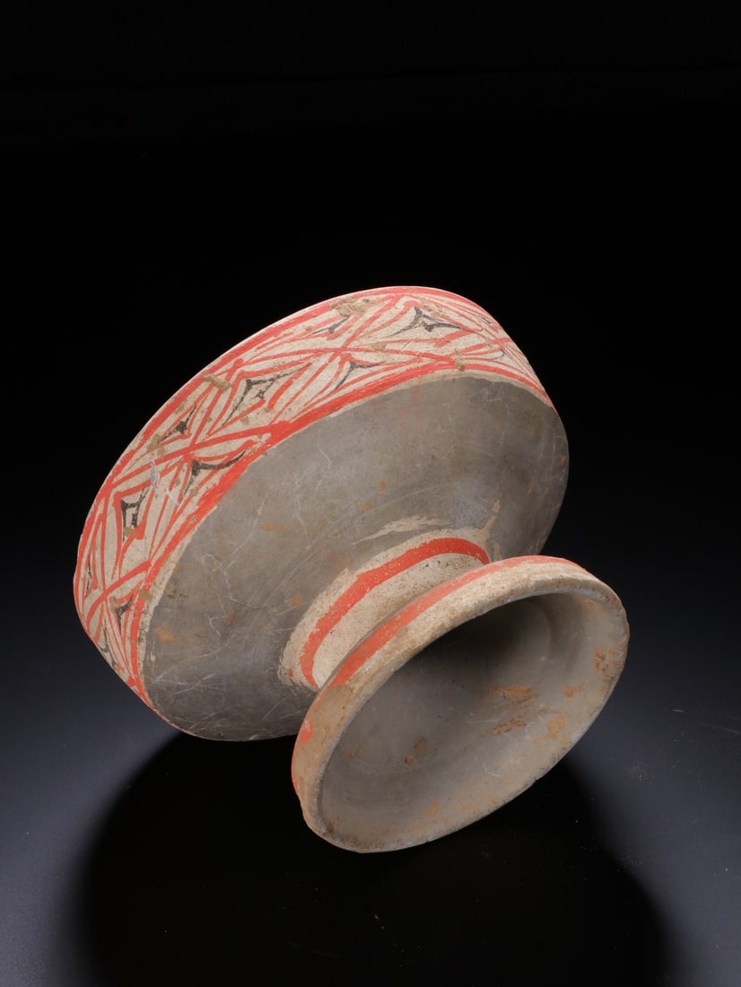 Pottery Colour Painted Flower Pattern Incense Burner - 9