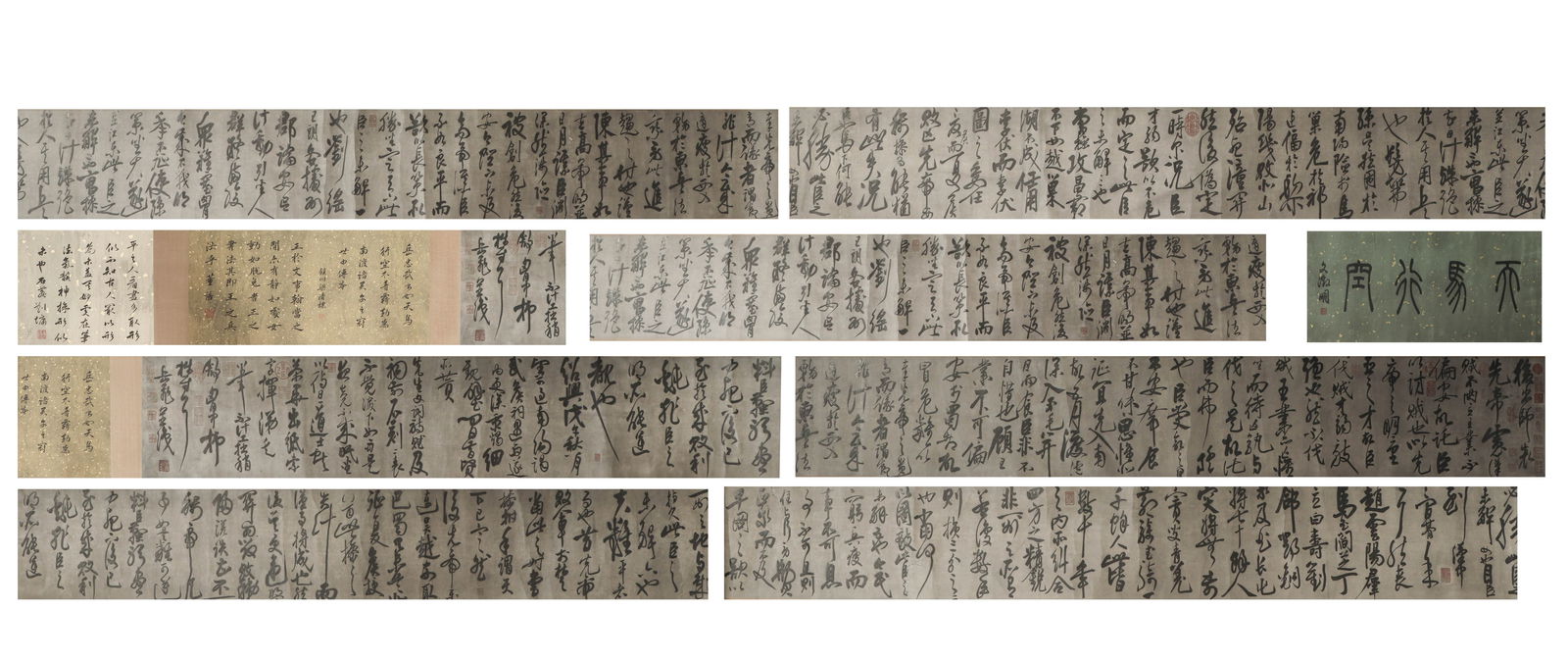 Chinese Writing Calligraphy Hand Scroll,Yue Fei Mark: Chinese Writing Calligraphy Hand Scroll,Yue Fei Mark (1130 x 33cm)