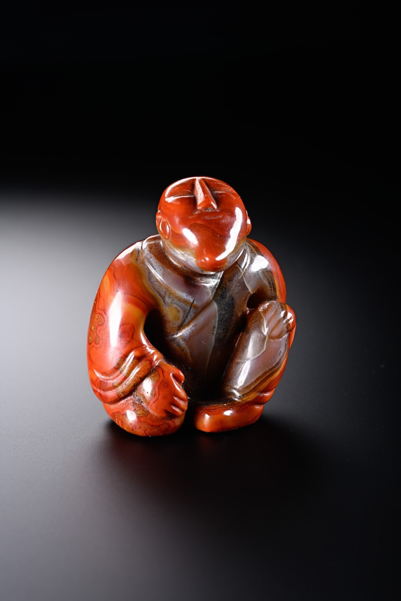 Agate Carved Character Shape Ornament - 10