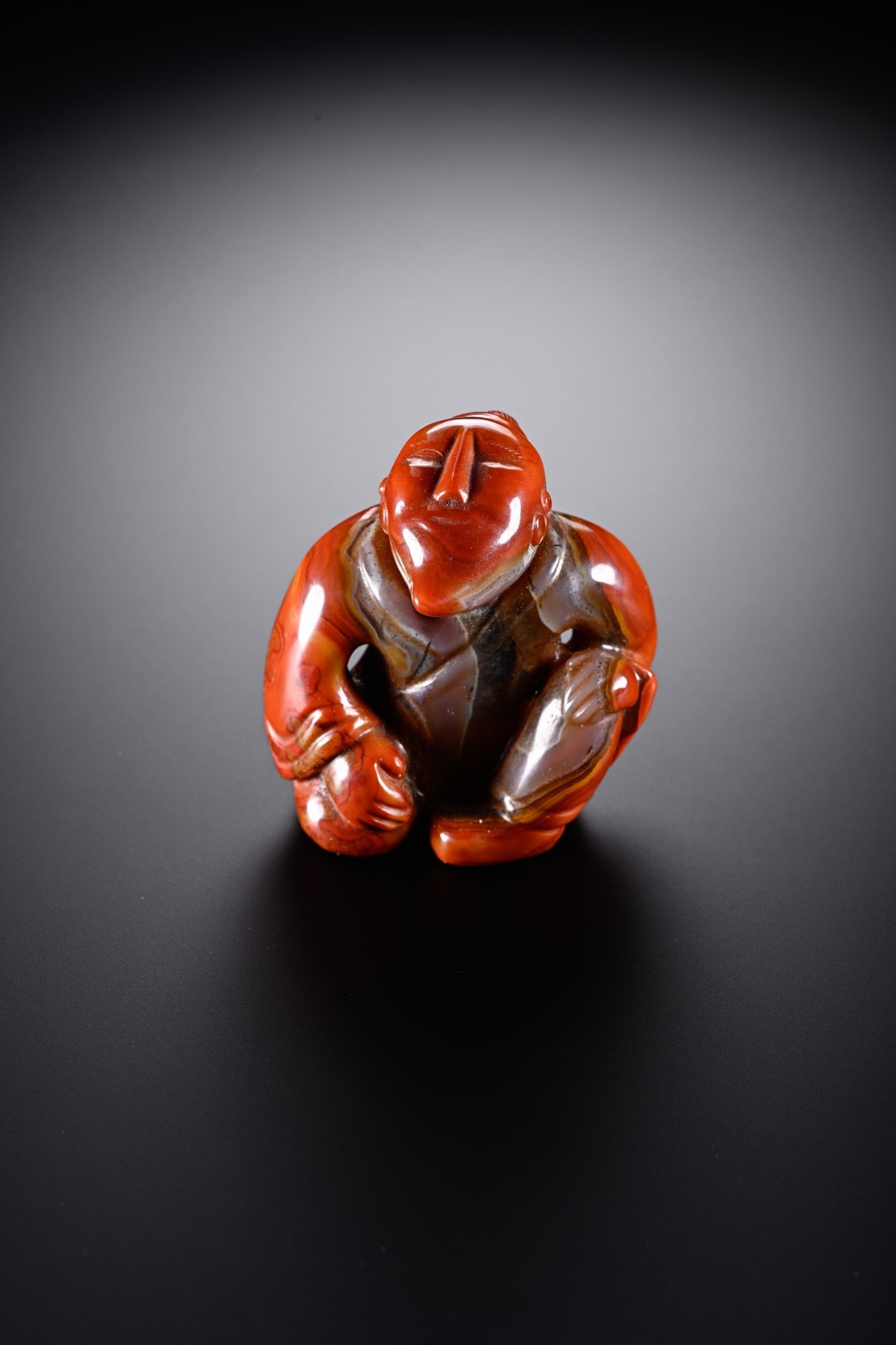 Agate Carved Character Shape Ornament - 5