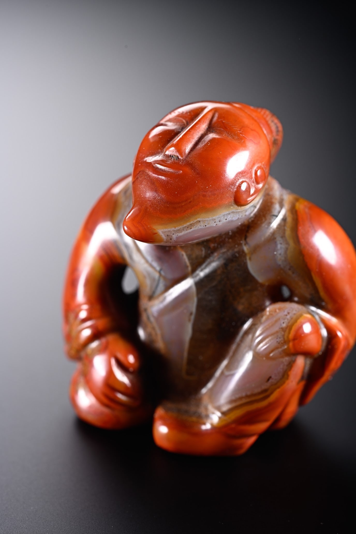 Agate Carved Character Shape Ornament - 8