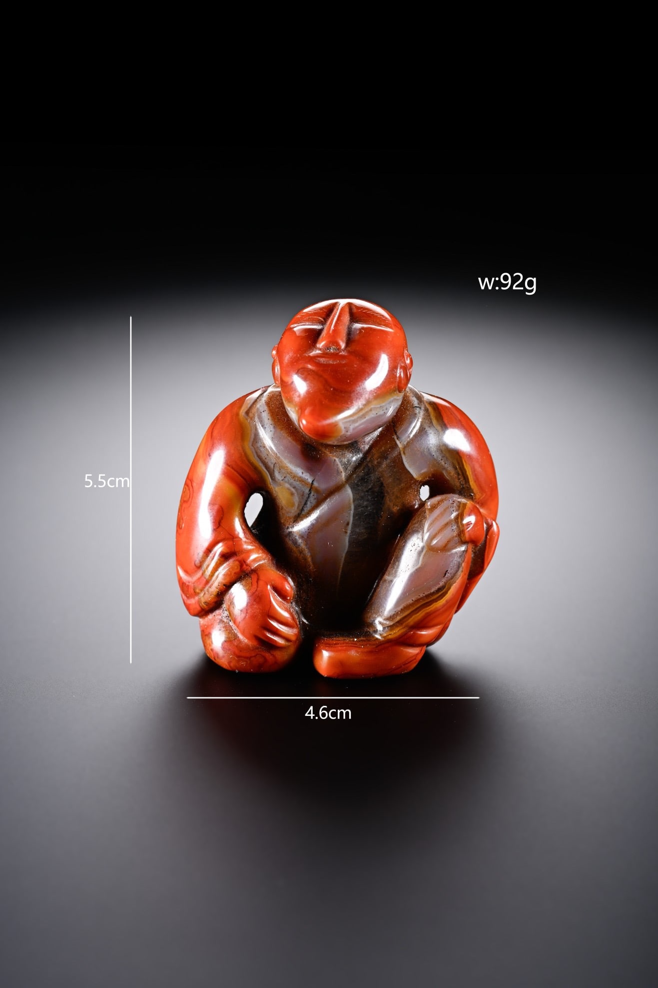 Agate Carved Character Shape Ornament - 9