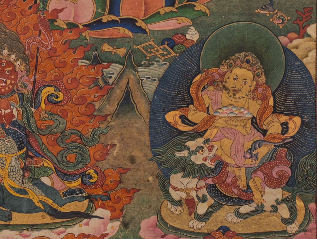 Colour Painted kuberd Pattern Tangka - 2