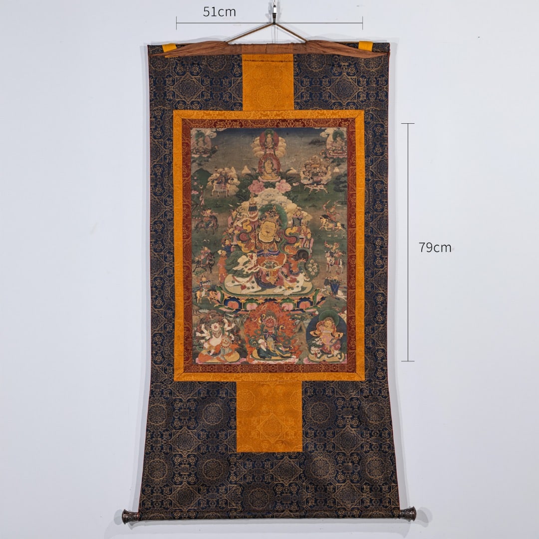 Colour Painted kuberd Pattern Tangka - 4