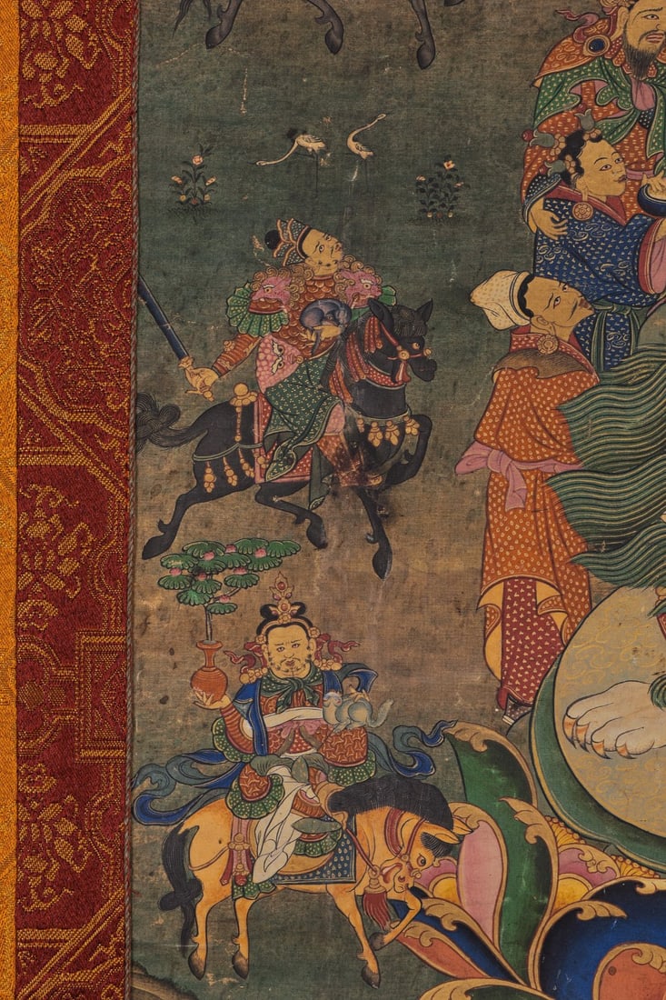 Colour Painted kuberd Pattern Tangka - 7