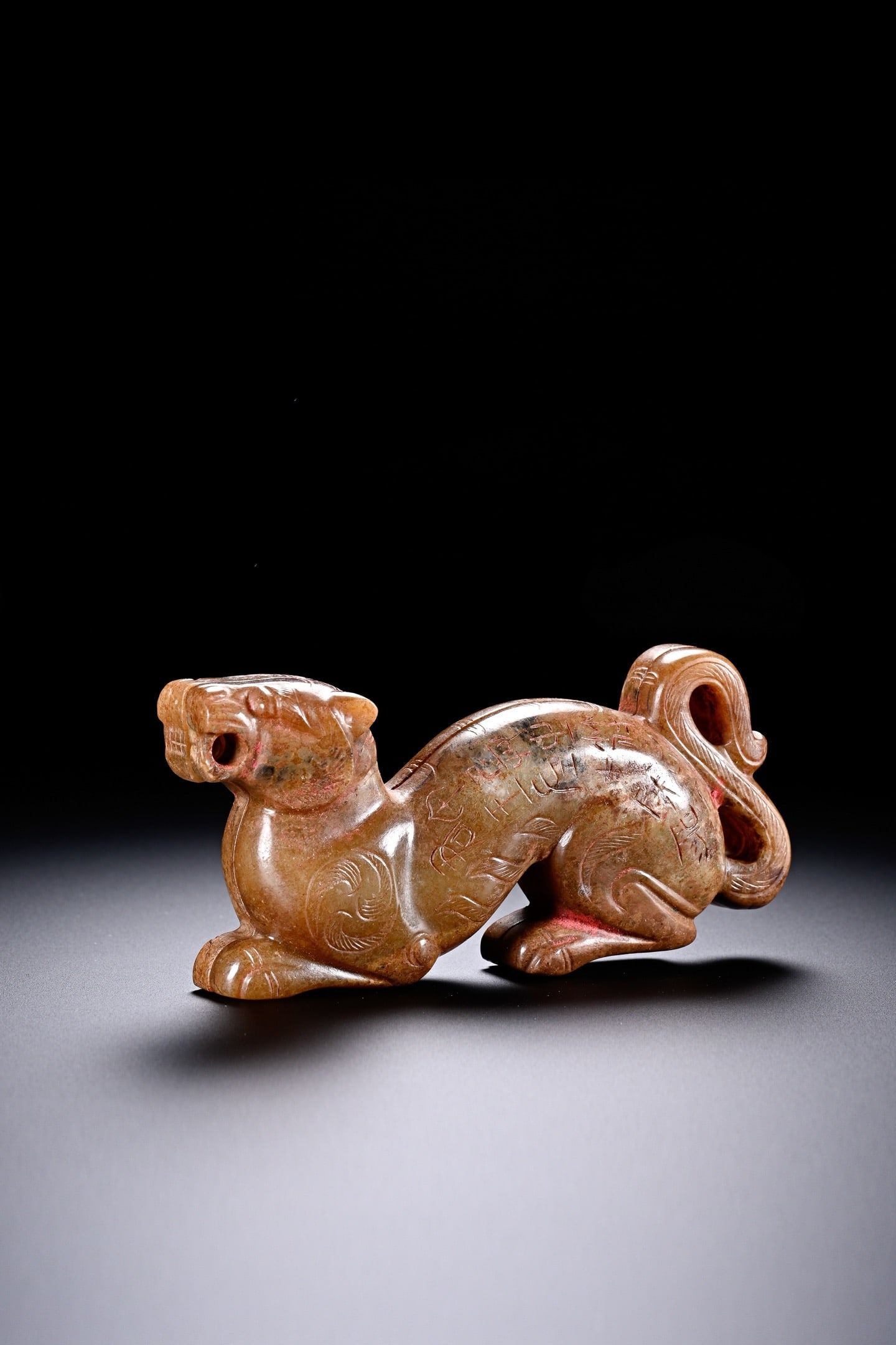 Jade Carved Beast Shape Ornament - 2