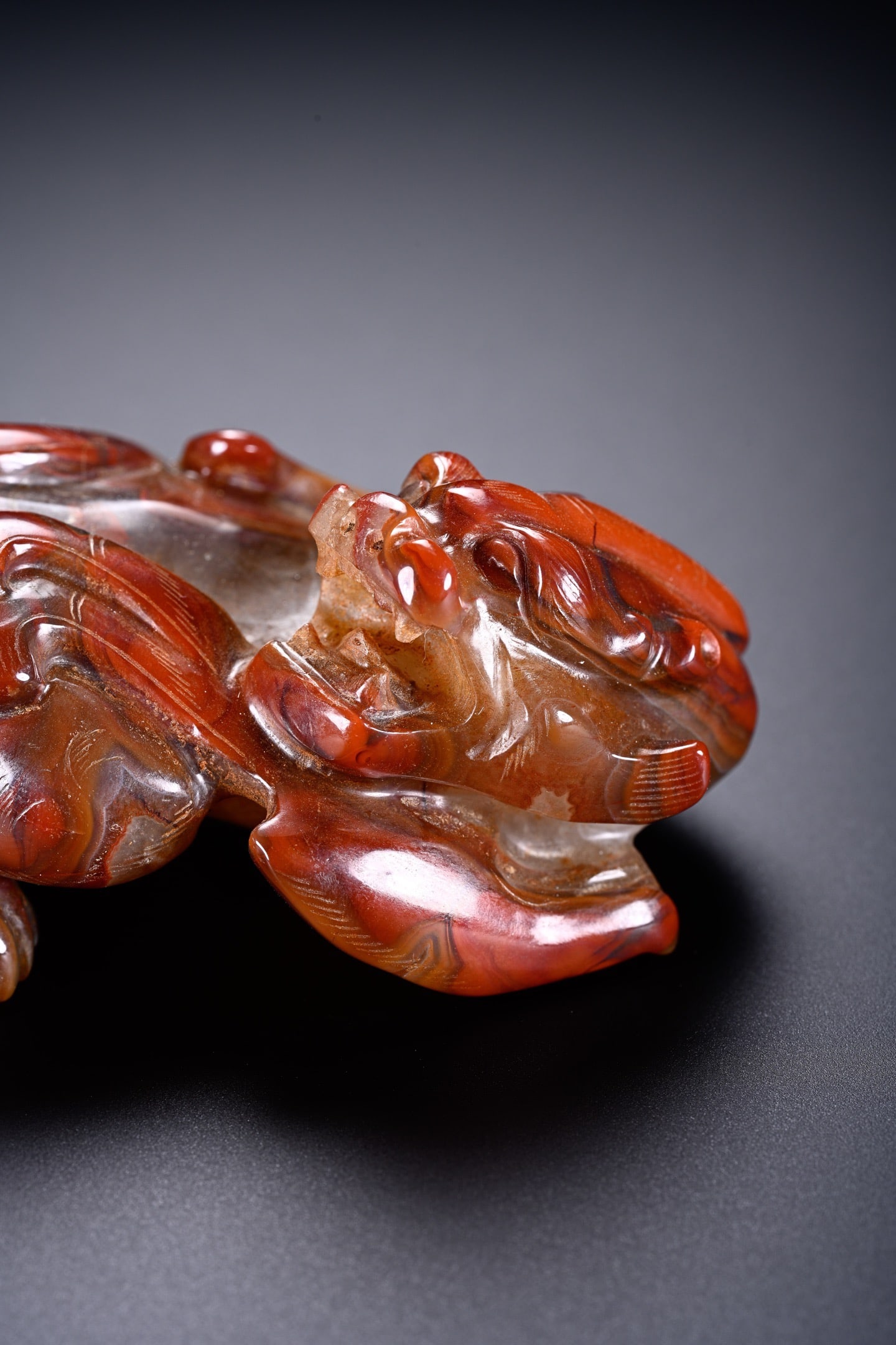 Agate Carved Beast Shape Ornament - 3