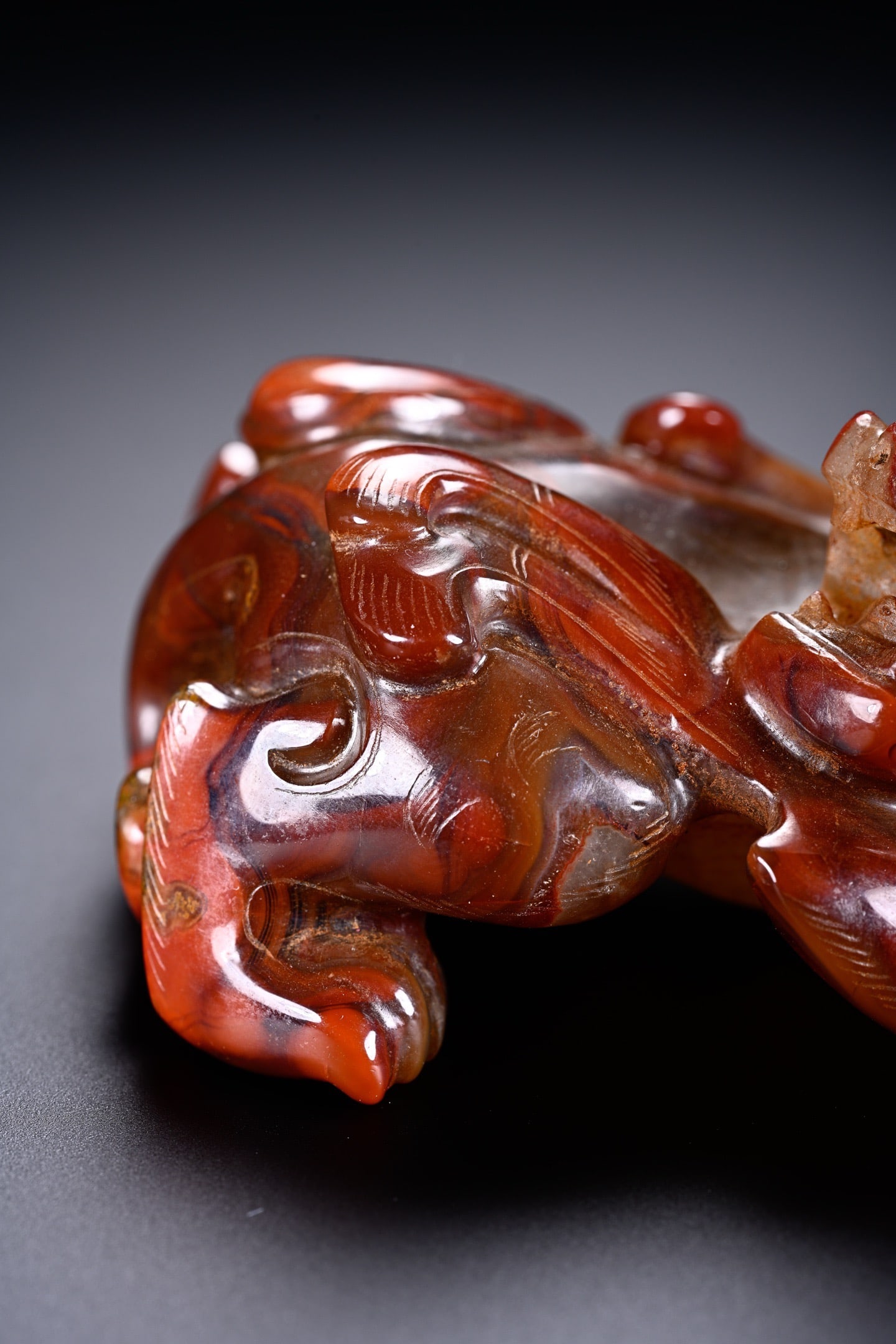 Agate Carved Beast Shape Ornament - 5