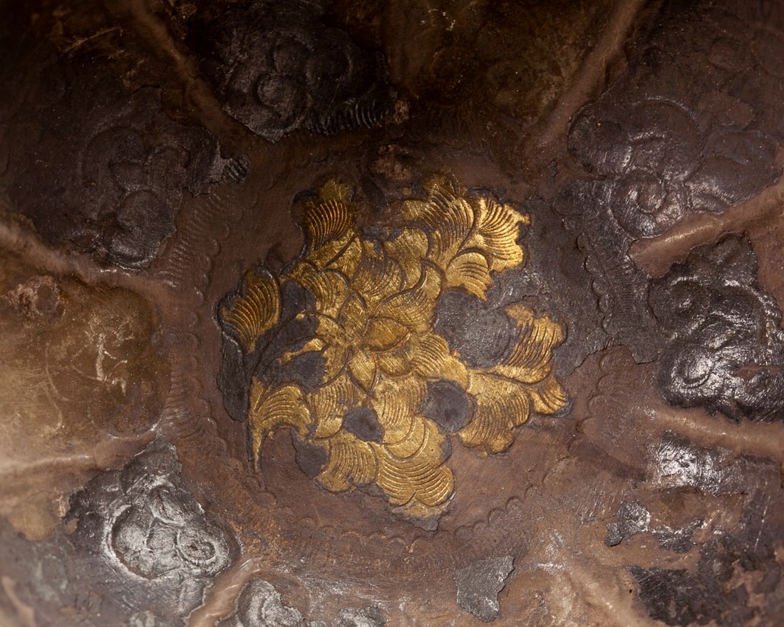Gilt Silver Carved Flower Pattern Bowl - 6