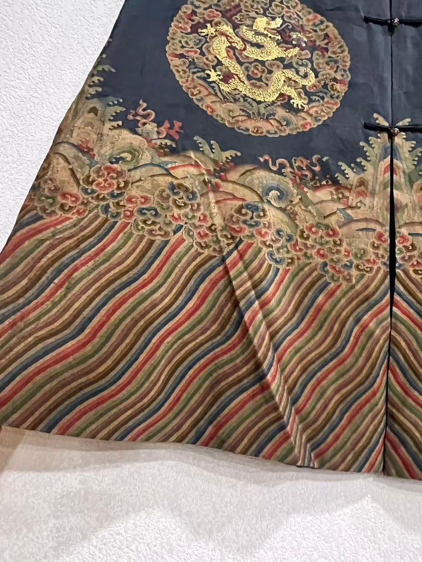 Silk Embroidery Cloud and Dragon Pattern Dragon Robe - 3