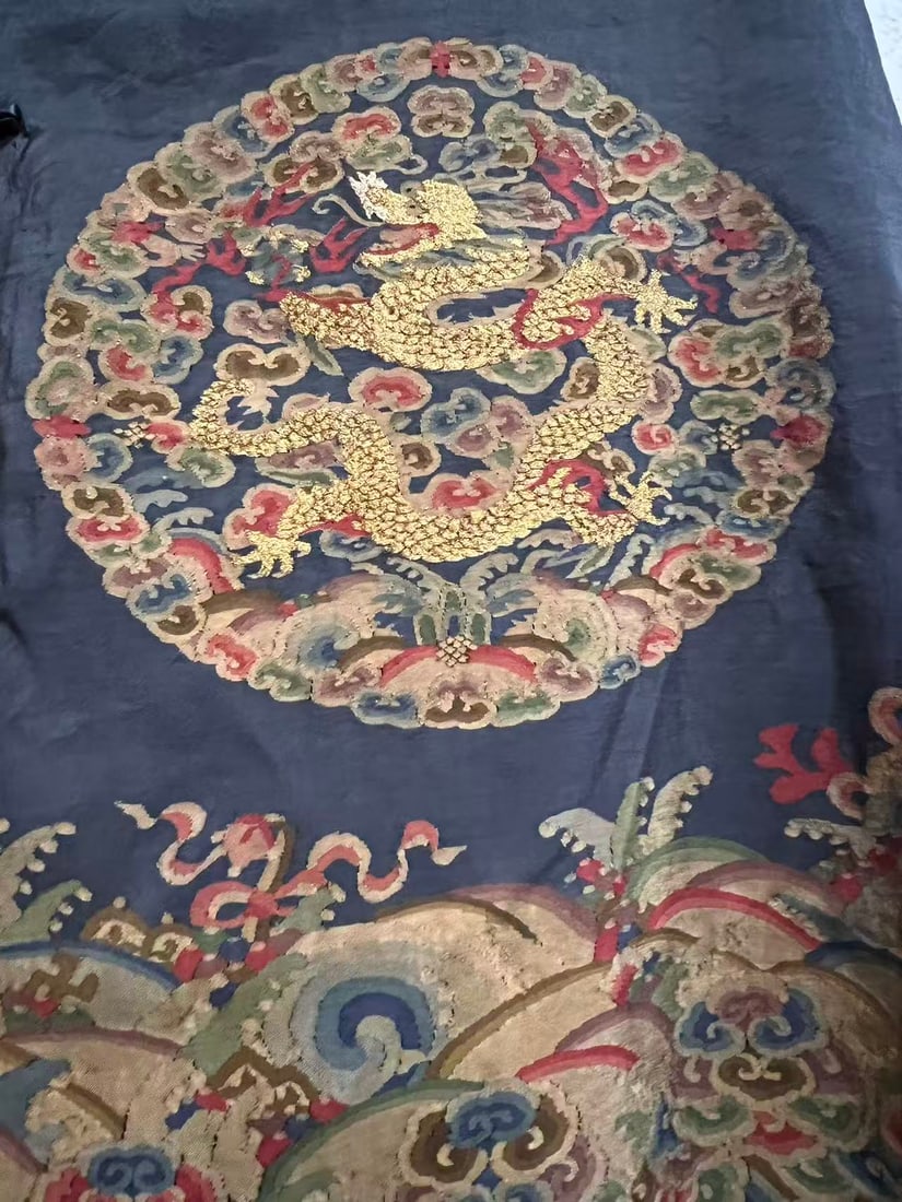 Silk Embroidery Cloud and Dragon Pattern Dragon Robe - 5