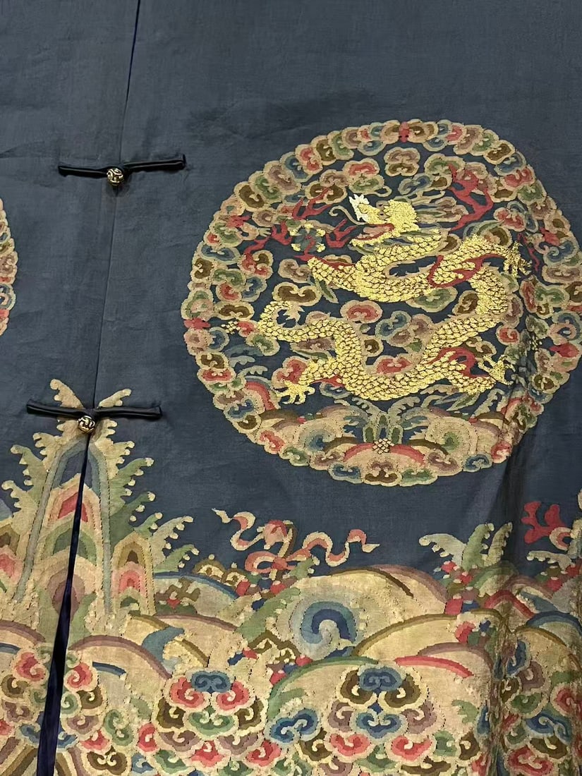Silk Embroidery Cloud and Dragon Pattern Dragon Robe - 6