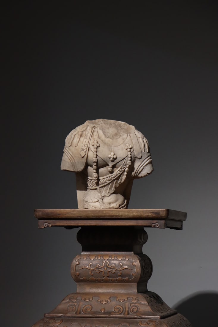 Stone GuanYin Figure: Stone GuanYin Figure (35 x 33cm)