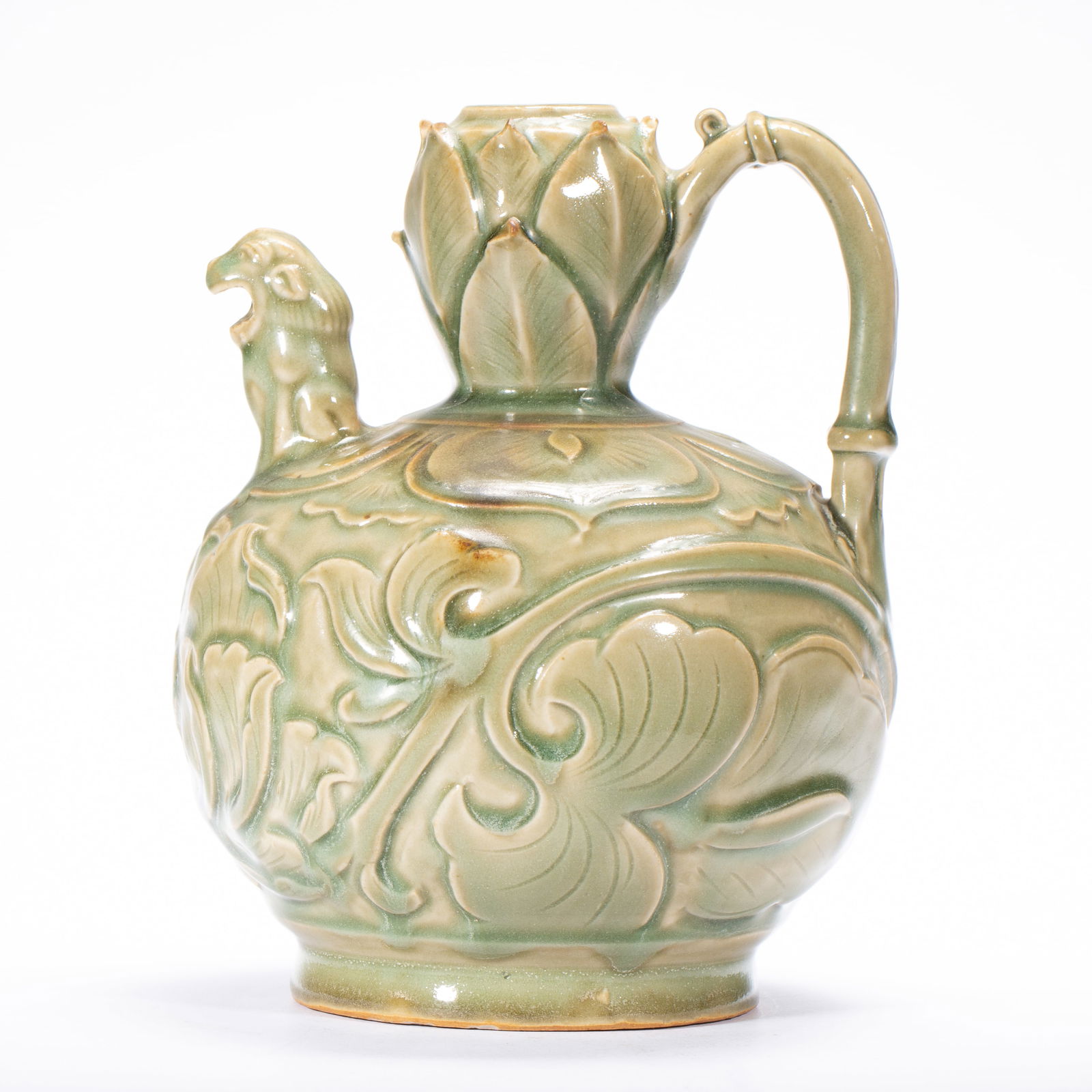 Longquan Ware Carved Flower Pattern Porcelain Pot (1 of 10)