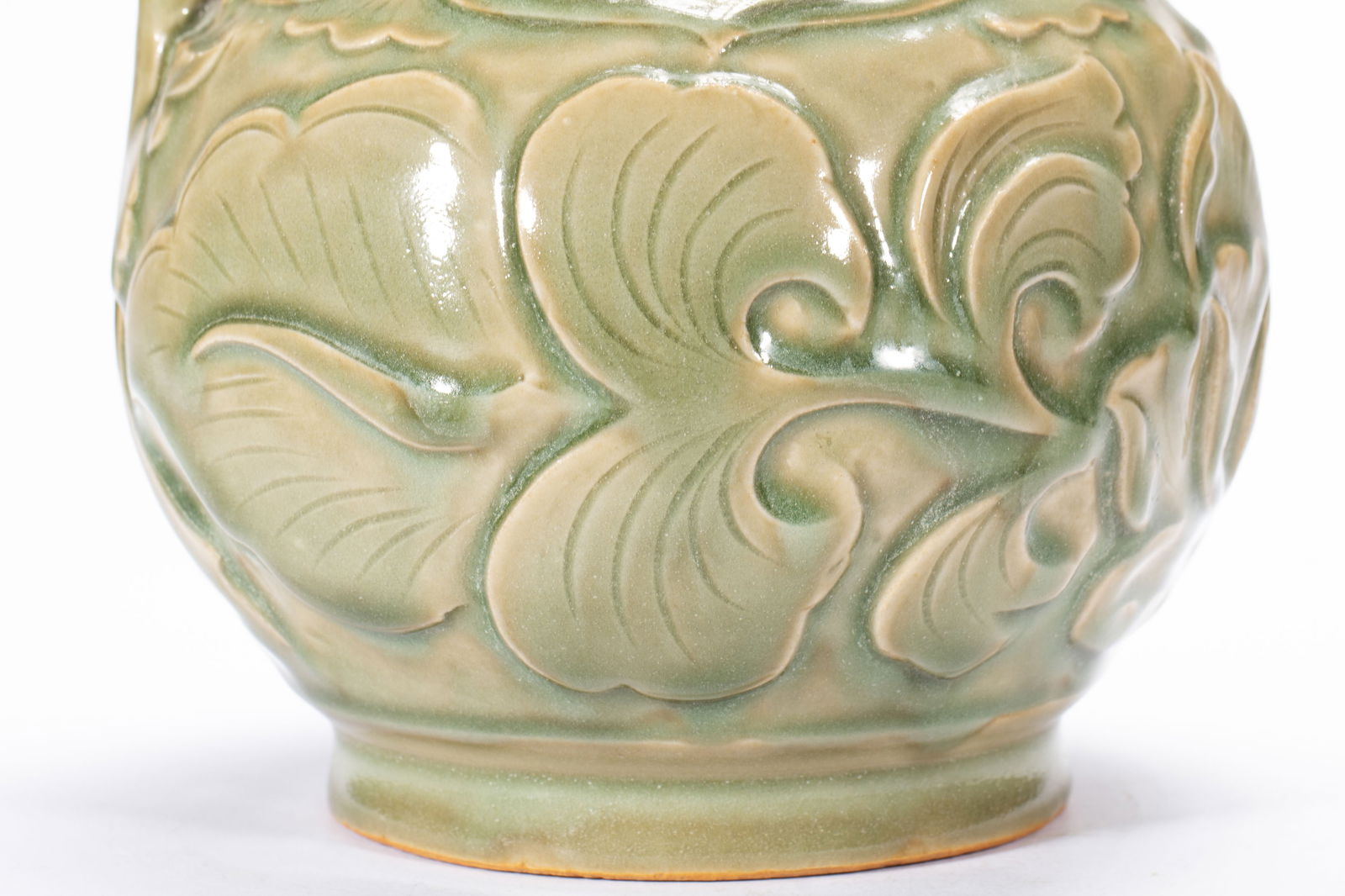 Longquan Ware Carved Flower Pattern Porcelain Pot - 7